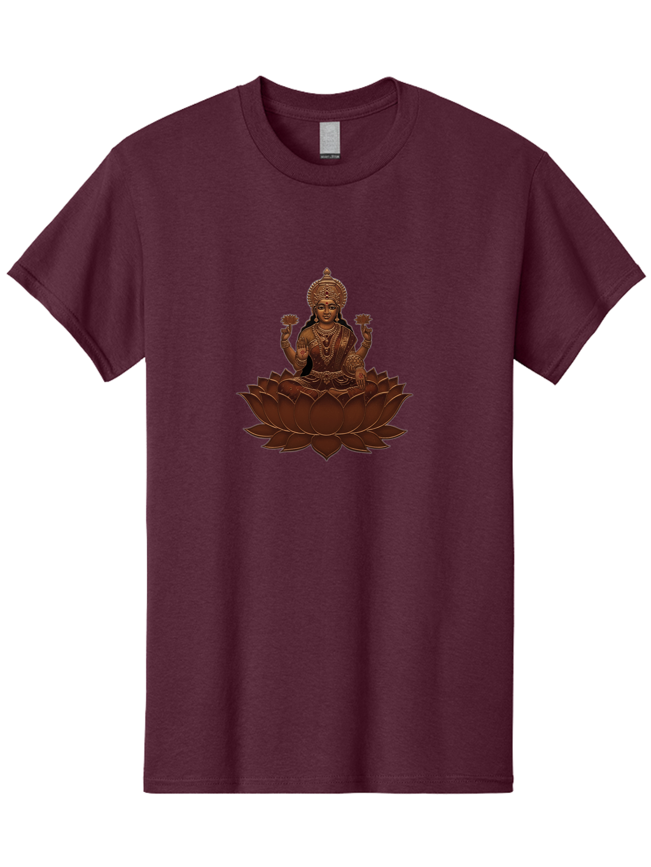 Lakshmi-1 Men'S Graphic Tee, 100% Cotton, Comfortable Casual Summer Wear, Machine Washable, Goddess Lakshmi, Lotus Flower, Spiritual Symbolism, Hindu Deity, Prosperity, Good Fortune, Spiritual Growth, Meditation, Yoga, Wellness, Inner Peace, Bad265