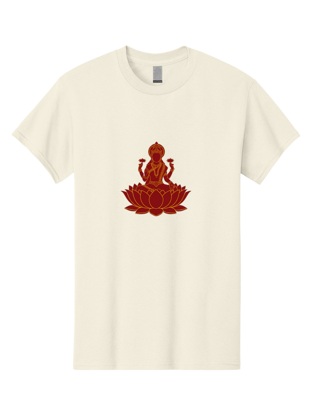 Lakshmi-Lotus Men'S Graphic Tee, 100% Cotton, Comfortable Casual Summer Wear, Machine Washable, Goddess On Lotus, Lotus Flower, Spiritual Symbolism, Meditation, Mindfulness, Spiritual Growth, Inner Peace, Yoga, Wellness, Feminine Energy, Bad269