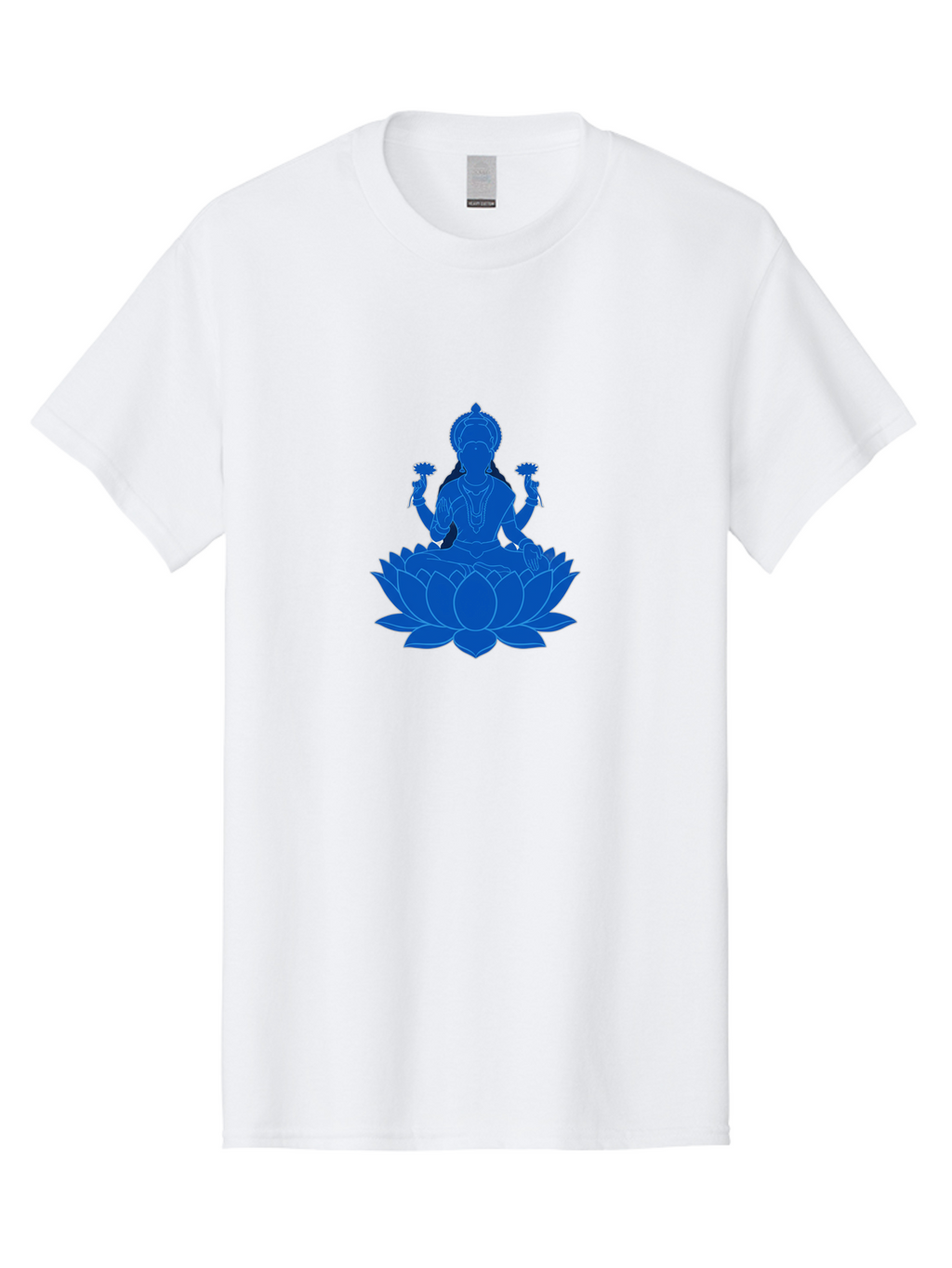 Lakshmi Men'S Graphic Tee, 100% Cotton, Comfortable Casual Summer Wear, Machine Washable, Goddess Lakshmi, Lotus Flower, Spiritual Symbolism, Hindu Mythology, Serene Pose, Symbolic Jewelry, Tranquil Atmosphere, Yoga, Meditation, Inner Peace, Bad270