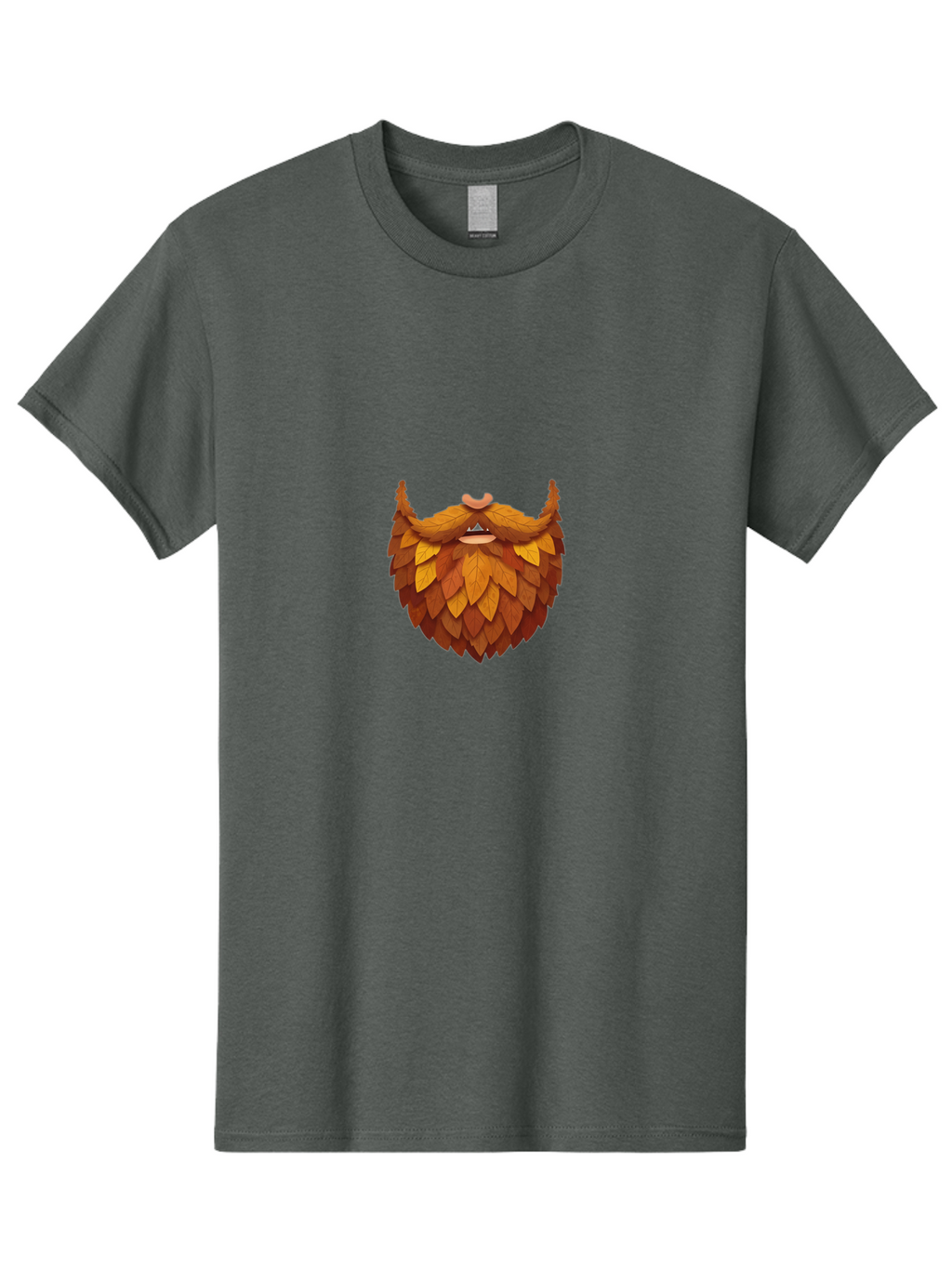Leafy-Beard Men'S Graphic Tee, 100% Cotton, Comfortable Casual Summer Wear, Machine Washable, Hops Illustration, Bearded Man, Autumn Leaves, Beer Ingredients, Craft Beer, Hoppy Flavors, Natural Ingredients, Quirky Illustration Bad275
