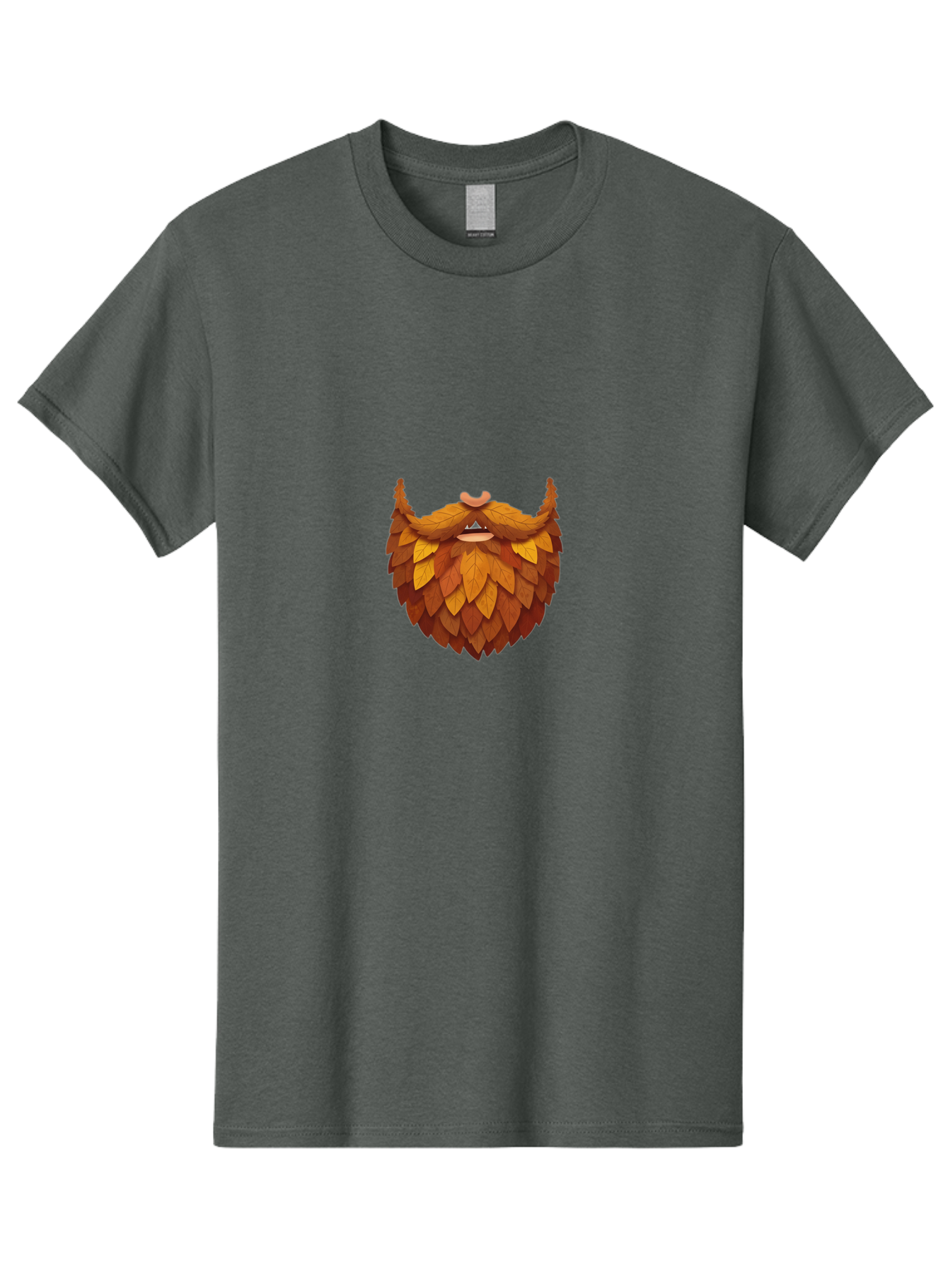 Leafy-Beard Men'S Graphic Tee, 100% Cotton, Comfortable Casual Summer Wear, Machine Washable, Hops Illustration, Bearded Man, Autumn Leaves, Beer Ingredients, Craft Beer, Hoppy Flavors, Natural Ingredients, Quirky Illustration Bad275