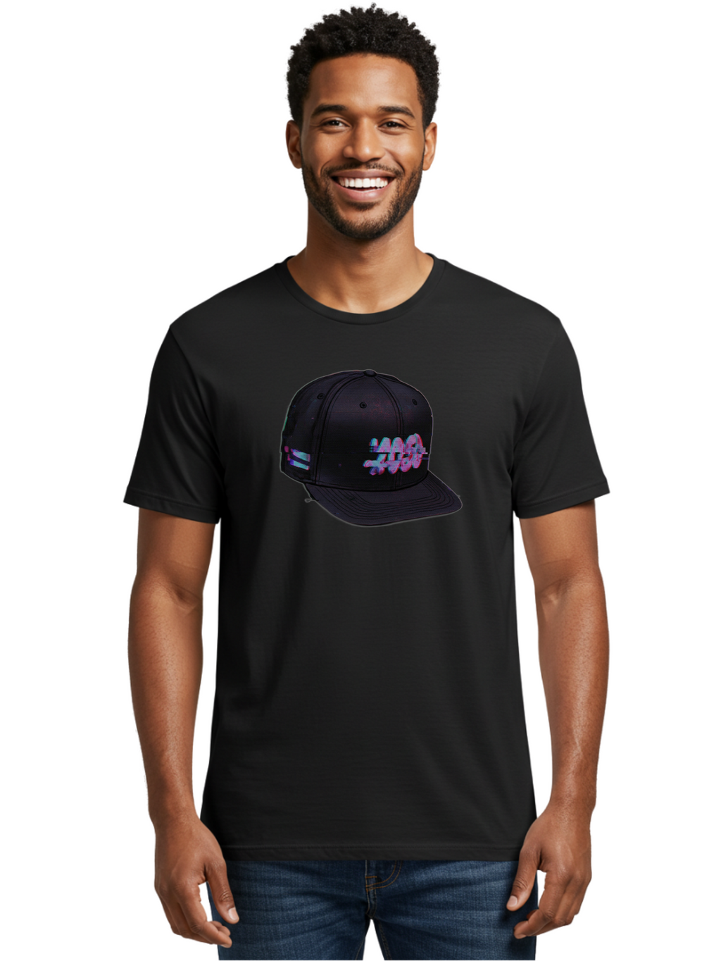 Mad-Club Men'S Graphic Tee, 100% Cotton, Comfortable Casual Summer Wear, Machine Washable, Nasa Baseball Cap, Black Hat, Space Agency Logo, Pastel Colors, Futuristic Design, Streetwear Fashion, Casual Style, Trendy Accessory Bad288
