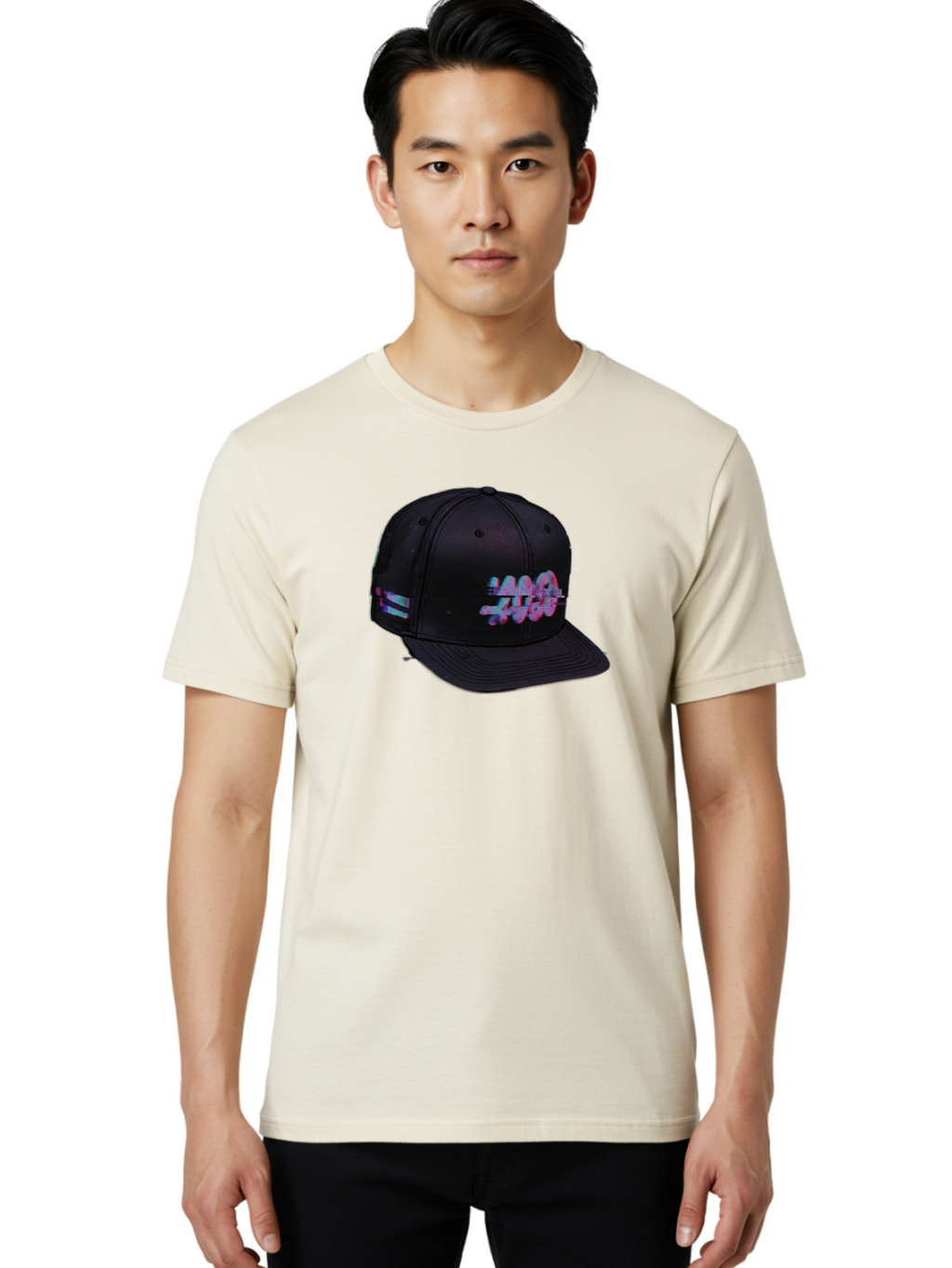 Mad-Club Men'S Graphic Tee, 100% Cotton, Comfortable Casual Summer Wear, Machine Washable, Nasa Baseball Cap, Black Hat, Space Agency Logo, Pastel Colors, Futuristic Design, Streetwear Fashion, Casual Style, Trendy Accessory Bad288