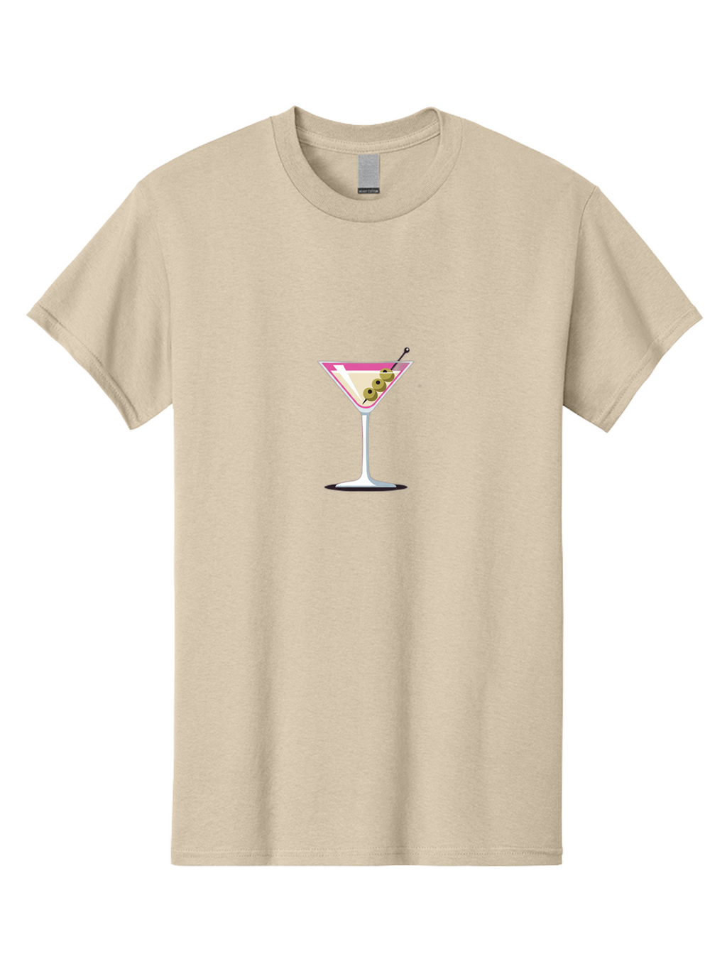 Martini-Glass-3 Men'S Graphic Tee, 100% Cotton, Comfortable Casual Summer Wear, Machine Washable, Martini Glass, Cocktail, Olive Garnish, Sophisticated Drink, Elegant, Luxury, Classic Cocktail, Martini, Green Olives, Cocktail Party, Upscale Bad303