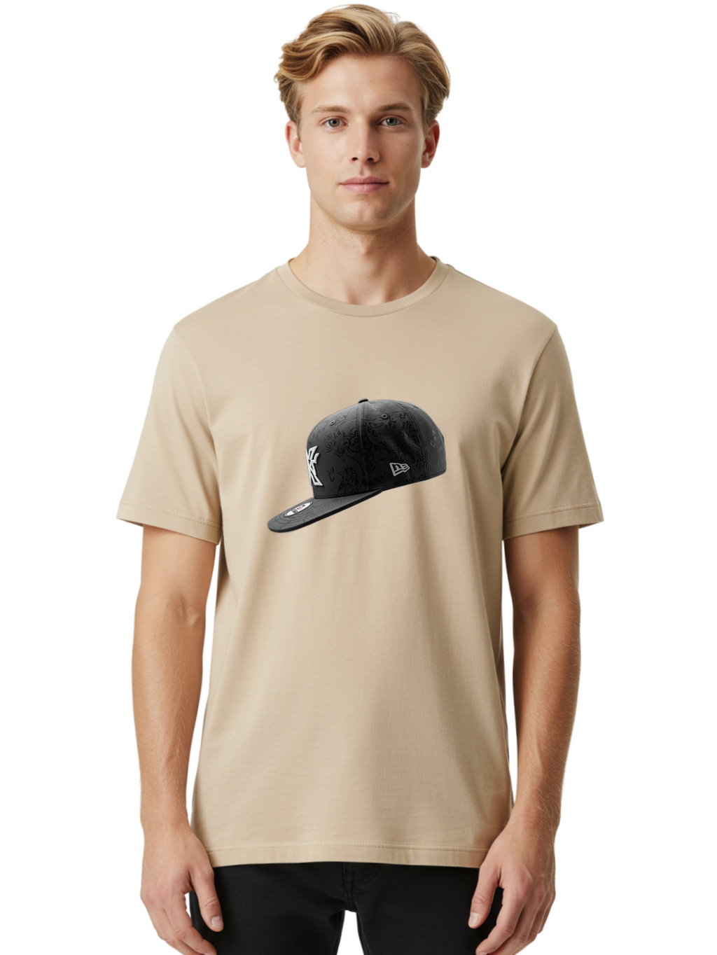 New-York-Yankees-Baseball-Cap Men'S Graphic Tee, 100% Cotton, Comfortable Casual Summer Wear, Machine Washable, New York Yankees Baseball Cap, Black Cap With White Logo, New Era Cap, Baseball Hat, Sports Fashion, Ny Logo, Mlb Merchandise, Bad372