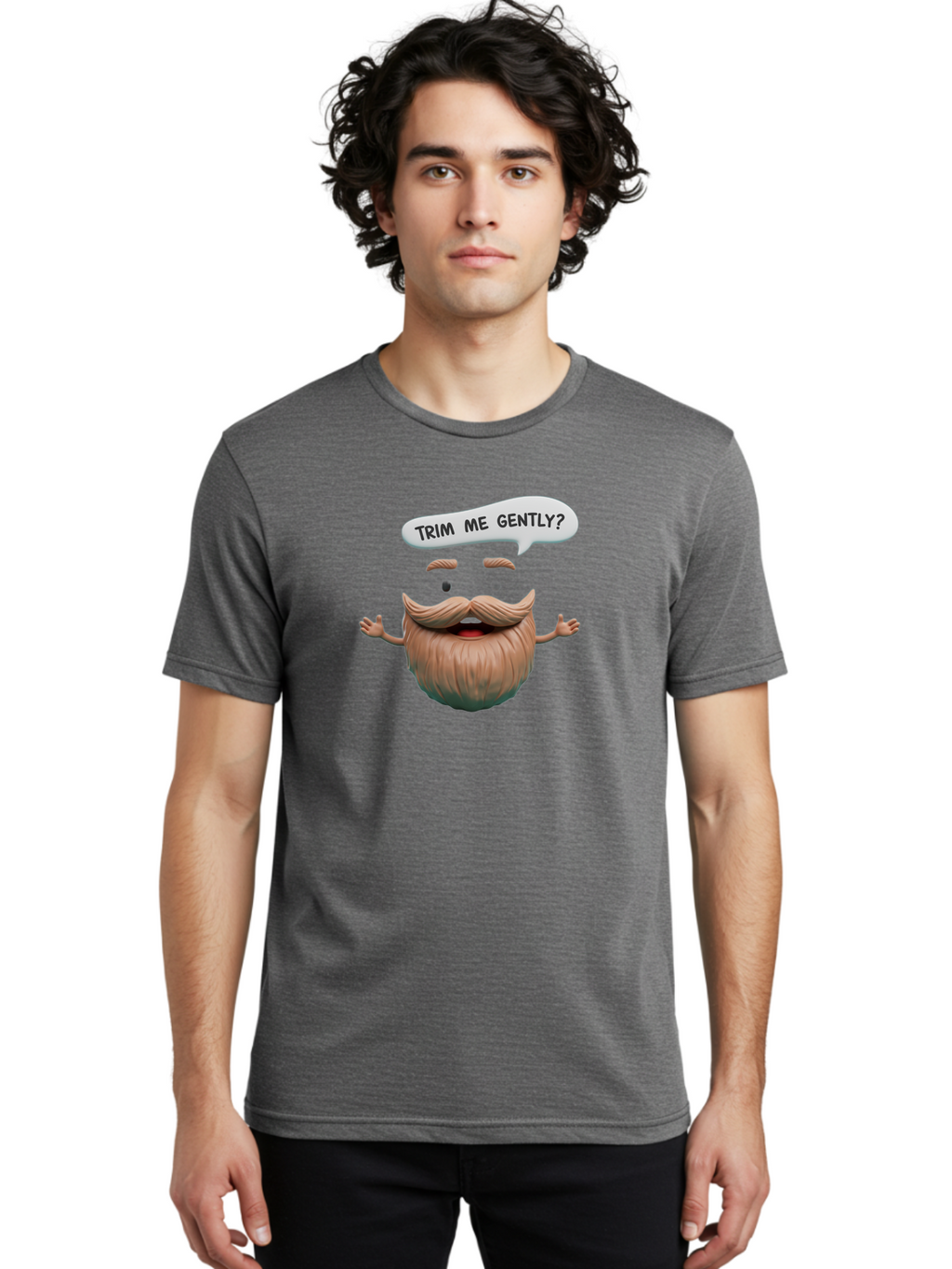 Onion-With-Mustache Men'S Graphic Tee, 100% Cotton, Comfortable Casual Summer Wear, Machine Washable, Onion With A Face, Humorous Illustration, Cartoon Character, Funny Vegetable, Whimsical Design, Quirky Art, Beard And Mustache, Bad383