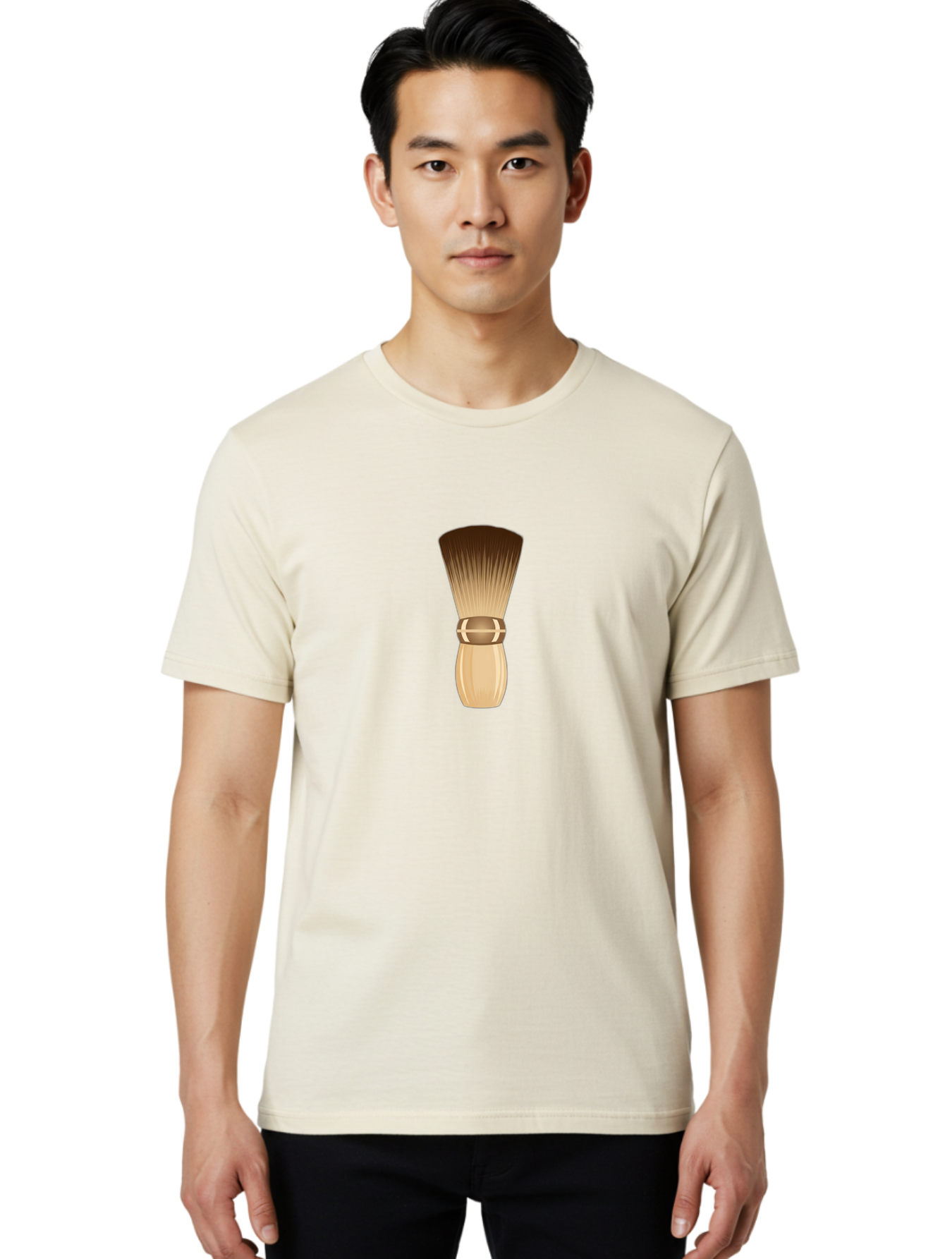 Paint-Brush Men'S Graphic Tee, 100% Cotton, Comfortable Casual Summer Wear, Machine Washable, Paint Brush, Artistic Tool, Creative Expression, Painting Supplies, Brush Strokes, Artistic Creativity, Painting Techniques, Art Supplies Bad391