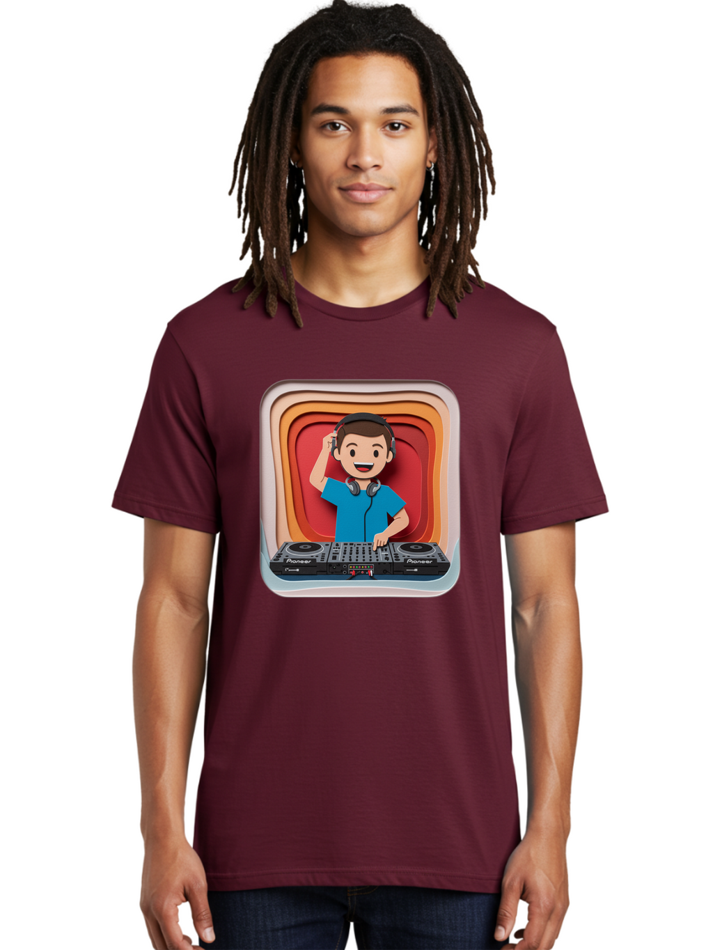 Pioneer-Dj Men'S Graphic Tee, 100% Cotton, Comfortable Casual Summer Wear, Machine Washable, Dj Mixing Music, Electronic Dance Music, Sound Mixing, Music Production, Professional Dj Equipment, Pioneer Dj Controller, Music Mixing Software, Bad439