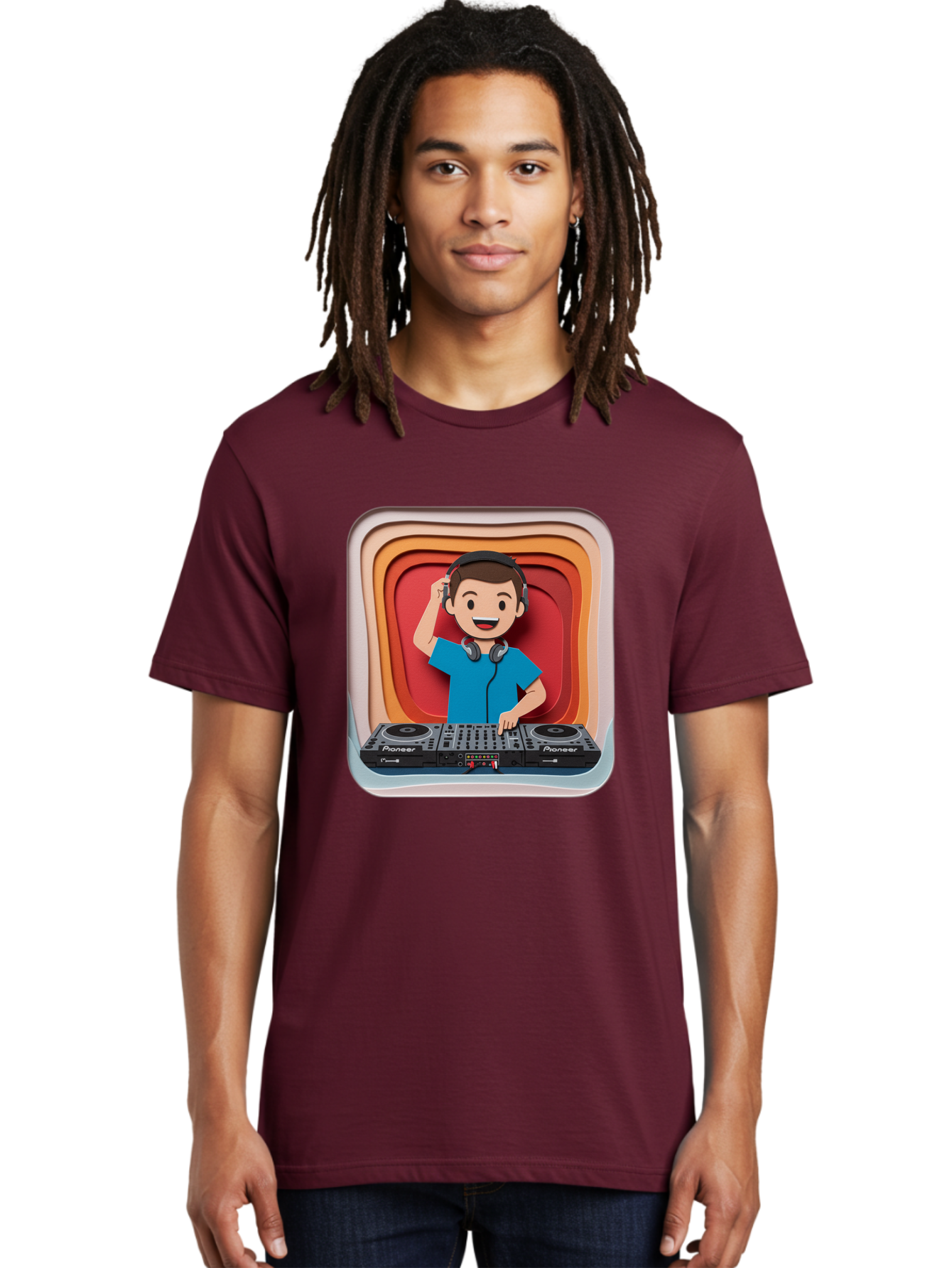 Pioneer-Dj Men'S Graphic Tee, 100% Cotton, Comfortable Casual Summer Wear, Machine Washable, Dj Mixing Music, Electronic Dance Music, Sound Mixing, Music Production, Professional Dj Equipment, Pioneer Dj Controller, Music Mixing Software, Bad439