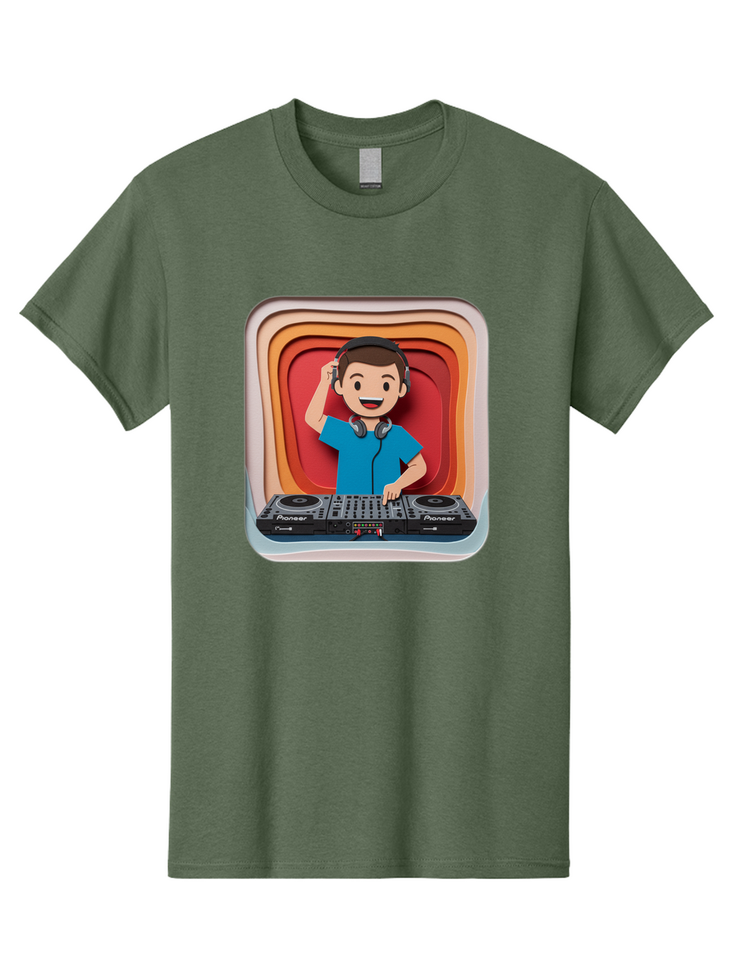 Pioneer-Dj Men'S Graphic Tee, 100% Cotton, Comfortable Casual Summer Wear, Machine Washable, Dj Mixing Music, Electronic Dance Music, Sound Mixing, Music Production, Professional Dj Equipment, Pioneer Dj Controller, Music Mixing Software, Bad439