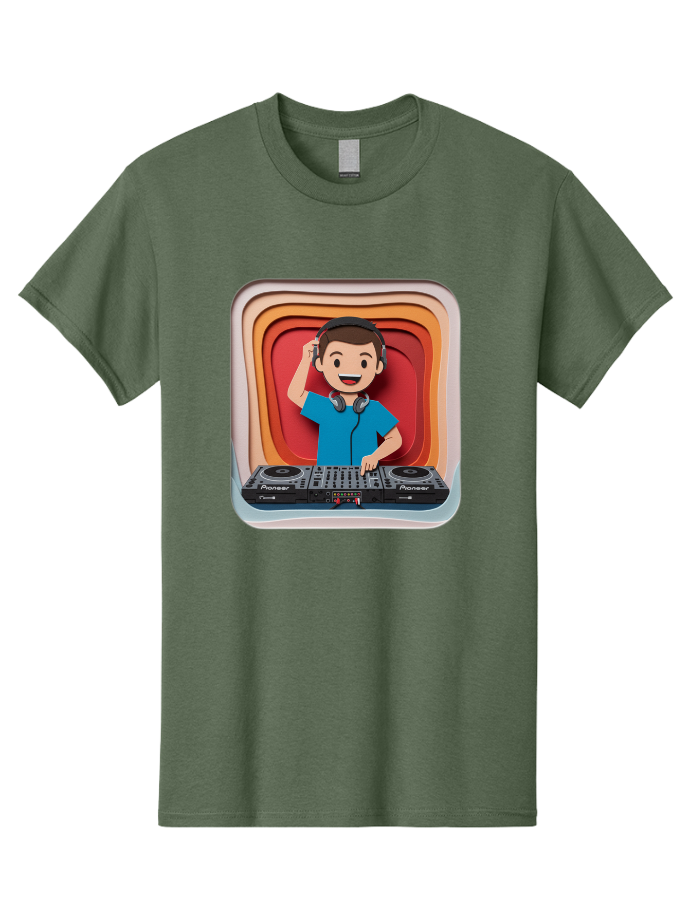 Pioneer-Dj Men'S Graphic Tee, 100% Cotton, Comfortable Casual Summer Wear, Machine Washable, Dj Mixing Music, Electronic Dance Music, Sound Mixing, Music Production, Professional Dj Equipment, Pioneer Dj Controller, Music Mixing Software, Bad439