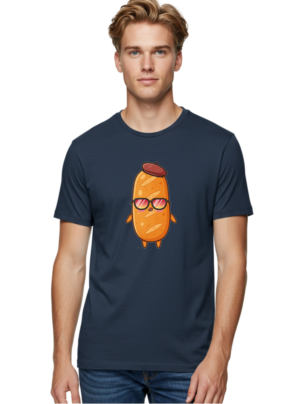 Potato-Head Men'S Graphic Tee, 100% Cotton, Comfortable Casual Summer Wear, Machine Washable, Cartoon Potato, Funny Character, Sunglasses, Hat, Kawaii Style, Cute Illustration, Mascot Design, Quirky Character, Humorous Art, Food Character, Bad453