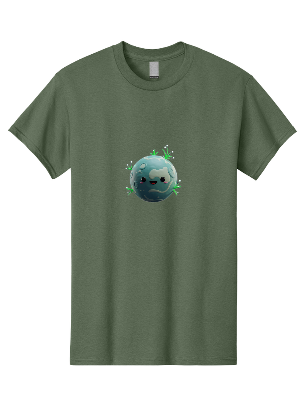 Sad-Earth Men'S Graphic Tee, 100% Cotton, Comfortable Casual Summer Wear, Machine Washable, Cartoon Earth, Sad Face, Crying Planet, Pollution, Climate Change, Environmental Issues, Global Warming, Eco-Friendly, Conservation Bad502