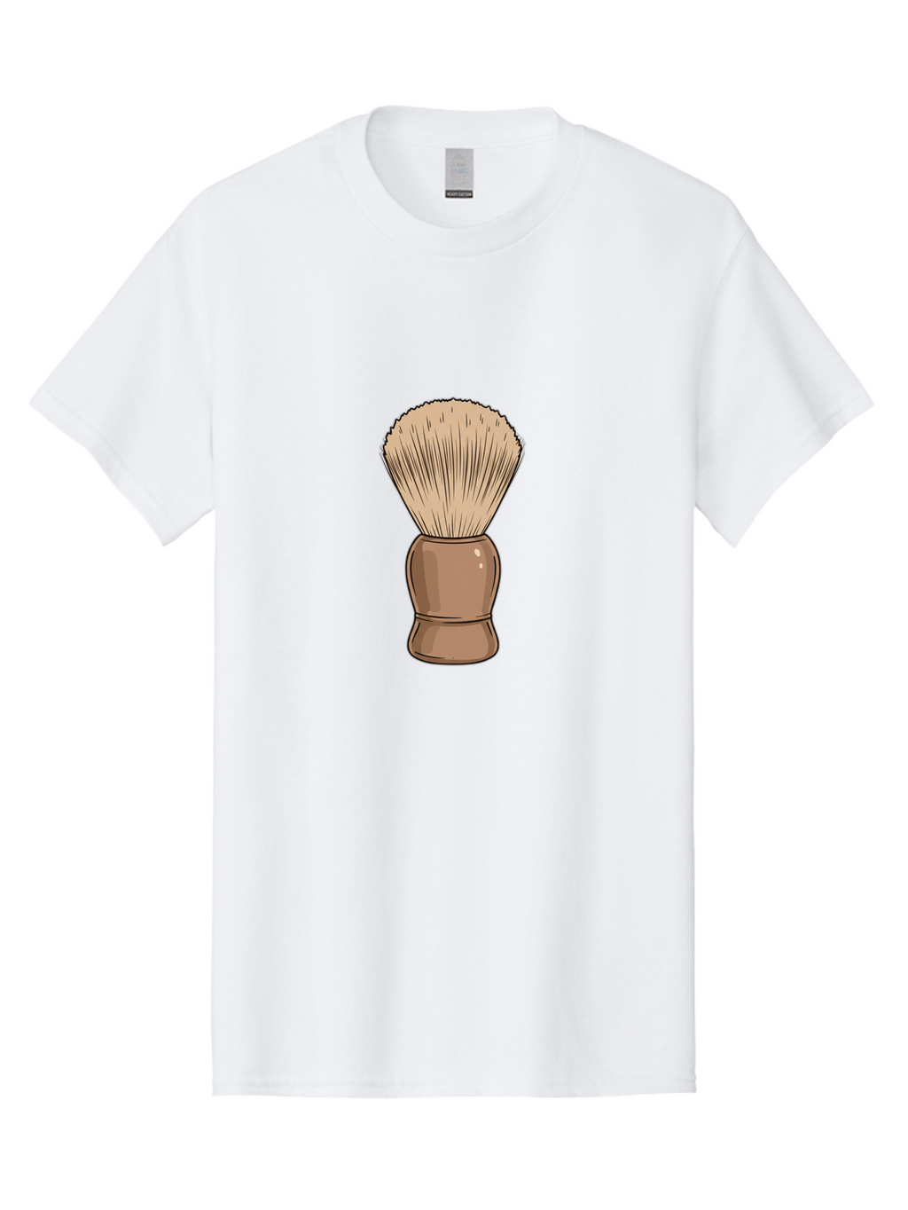 Shaving-Brush Men'S Graphic Tee, 100% Cotton, Comfortable Casual Summer Wear, Machine Washable, Shaving Brush, Shaving Kit, Men'S Grooming, Barber Tools, Traditional Shaving, Grooming Accessories, Soap Brush, Classic Shave Bad545