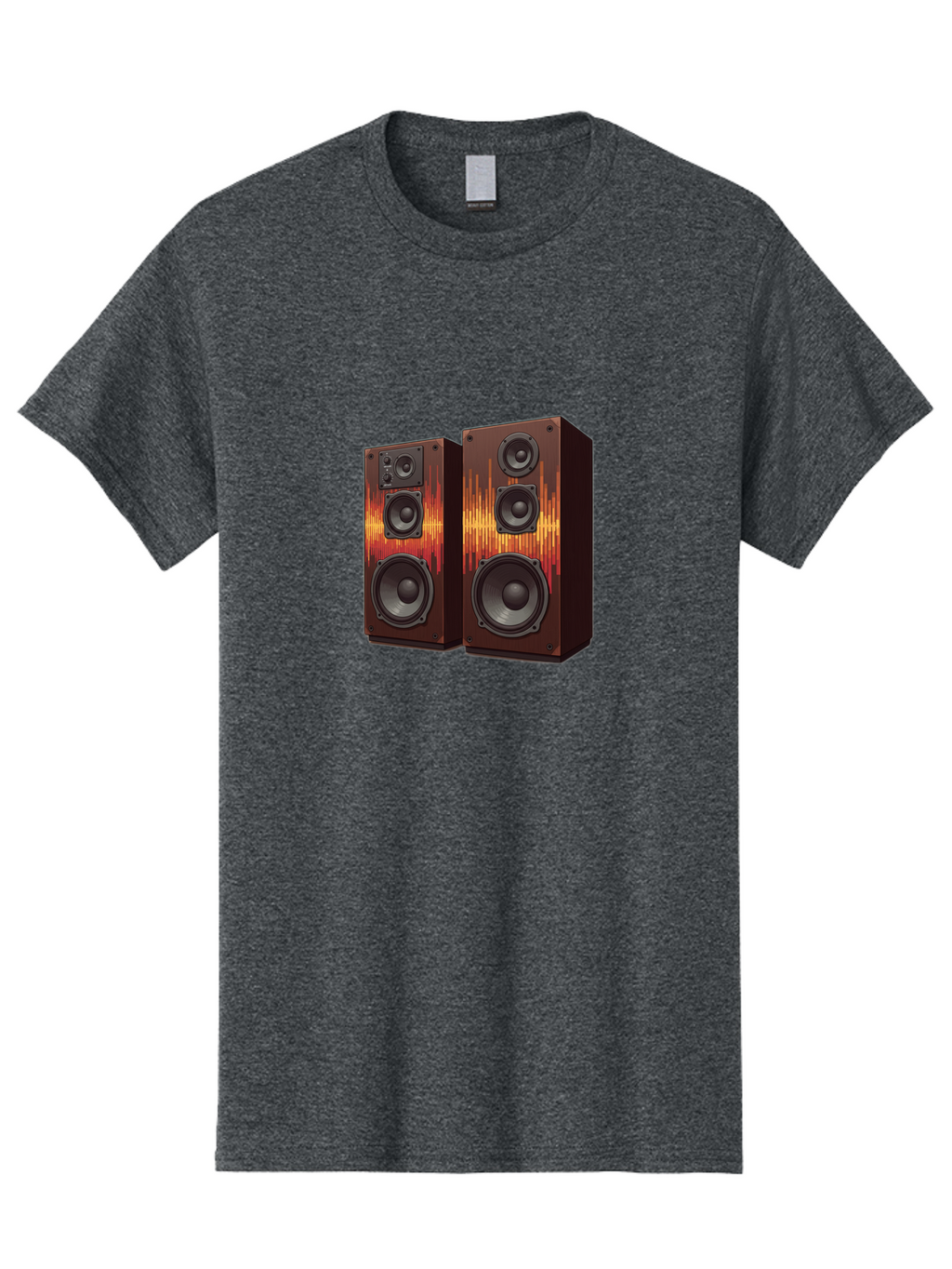 Sound-Wave-Speakers Men'S Graphic Tee, 100% Cotton, Comfortable Casual Summer Wear, Machine Washable, High-Quality Speakers, Home Audio System, Sound Wave Design, Speaker Cabinets, Audio Equipment, Music Lovers, Sound Technology, Bad656