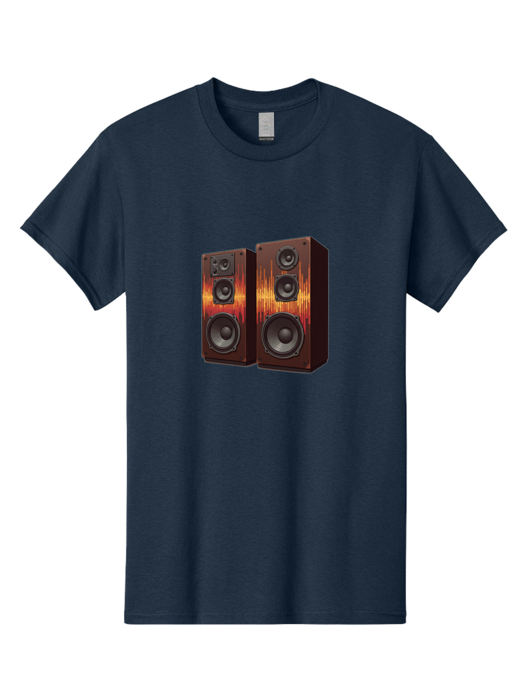 Sound-Wave-Speakers Men'S Graphic Tee, 100% Cotton, Comfortable Casual Summer Wear, Machine Washable, High-Quality Speakers, Home Audio System, Sound Wave Design, Speaker Cabinets, Audio Equipment, Music Lovers, Sound Technology, Bad656