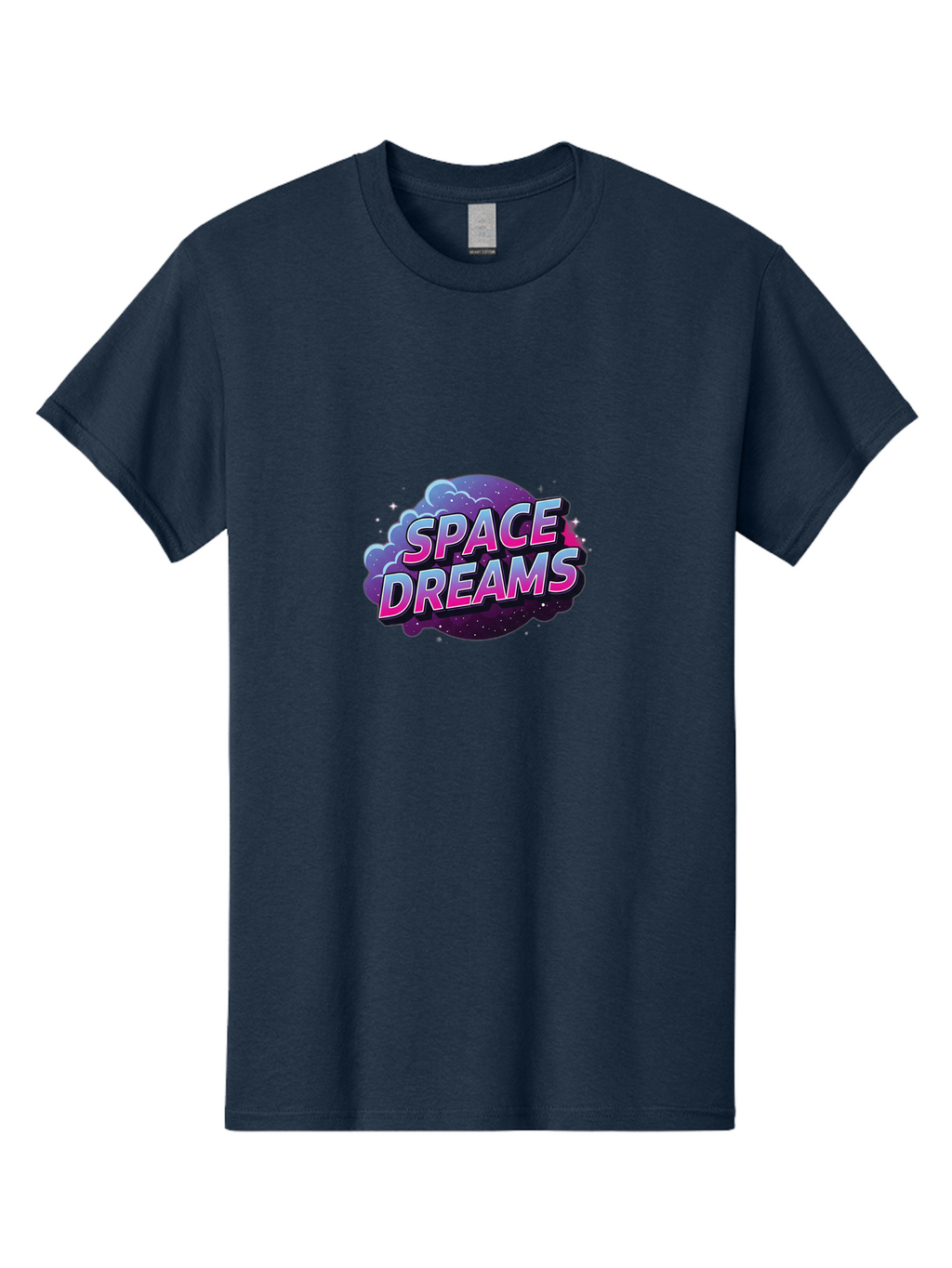 Space-Dreams-6 Men'S Graphic Tee, 100% Cotton, Comfortable Casual Summer Wear, Machine Washable, Space-Themed Logo, Dreamy Atmosphere, Cosmic Vibes, Futuristic Design, Vibrant Colors, 3D Effect, Galaxy-Inspired, Stylized Text Bad662