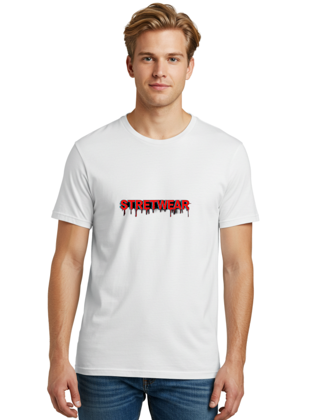Stretwear-3 Men'S Graphic Tee, 100% Cotton, Comfortable Casual Summer Wear, Machine Washable, Streetwear Fashion, Bold Typography, Graffiti Style, Urban Clothing, Edgy Design, Trendy Apparel, Modern Street Style, Fashion Brand, Street Fashion Bad749