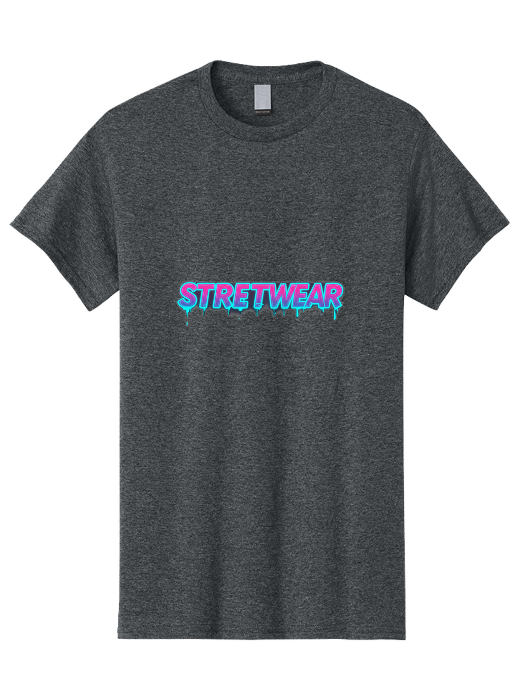 Stretwear-7 Men'S Graphic Tee, 100% Cotton, Comfortable Casual Summer Wear, Machine Washable, Streetwear Fashion, Urban Style, Graffiti Art, Dripping Effect, Bold Typography, Vibrant Colors, Modern Design, Trendy Clothing Bad753
