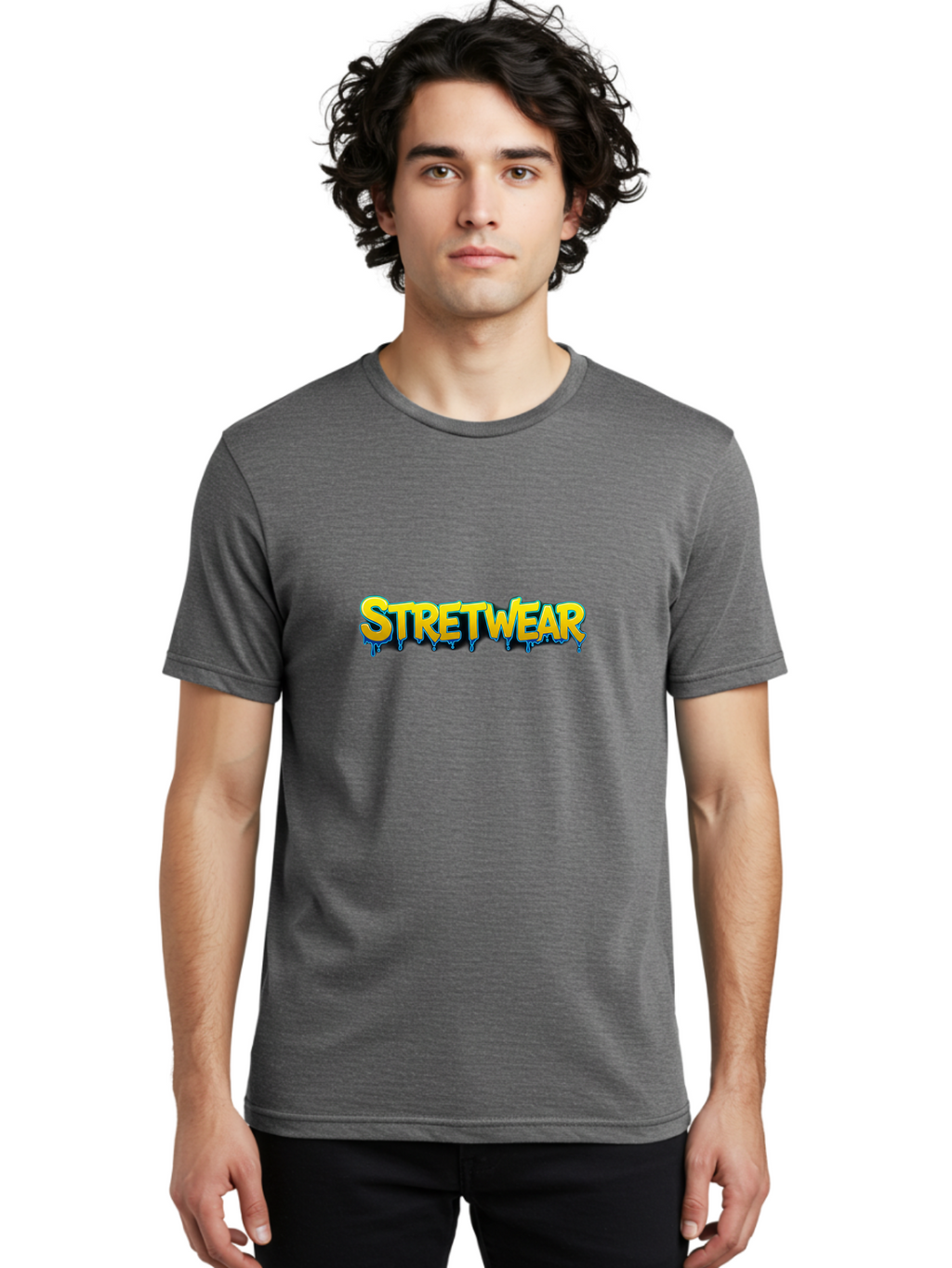 Stretwear-8 Men'S Graphic Tee, 100% Cotton, Comfortable Casual Summer Wear, Machine Washable, Streetwear Fashion, Graffiti Style, Urban Clothing, Bold Typography, Vibrant Colors, Edgy Aesthetic, Street Style, Trendy Fashion, Youth Culture Bad754