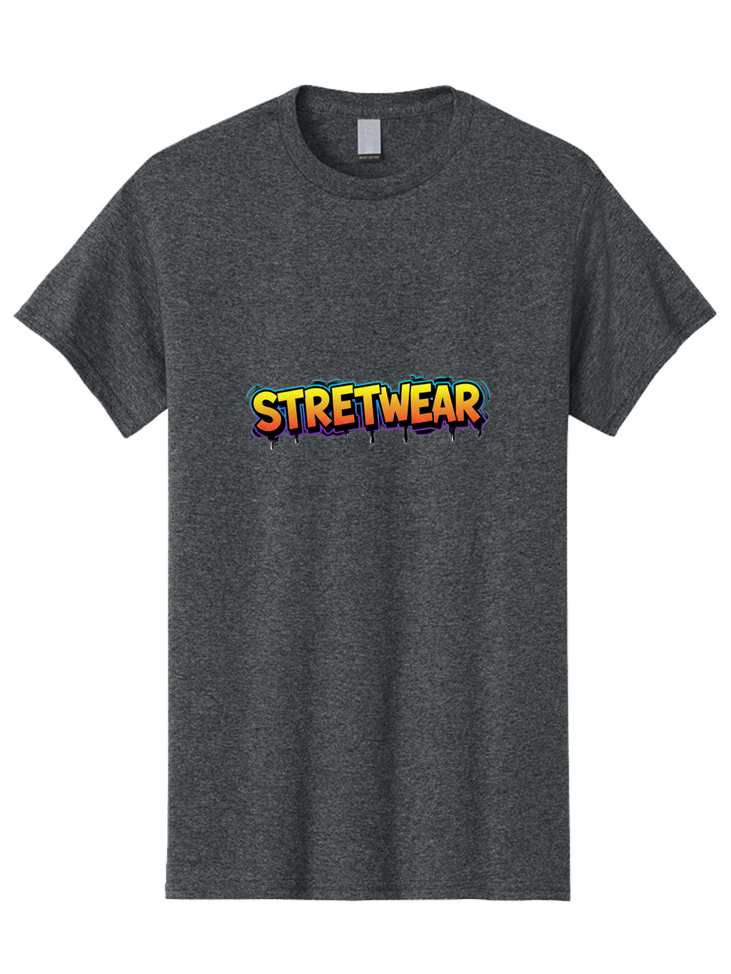 Stretwear-9 Men'S Graphic Tee, 100% Cotton, Comfortable Casual Summer Wear, Machine Washable, Streetwear Fashion, Urban Style, Trendy Clothing, Vibrant Typography, Graffiti Inspired, Street Fashion, Bold Graphics Bad755