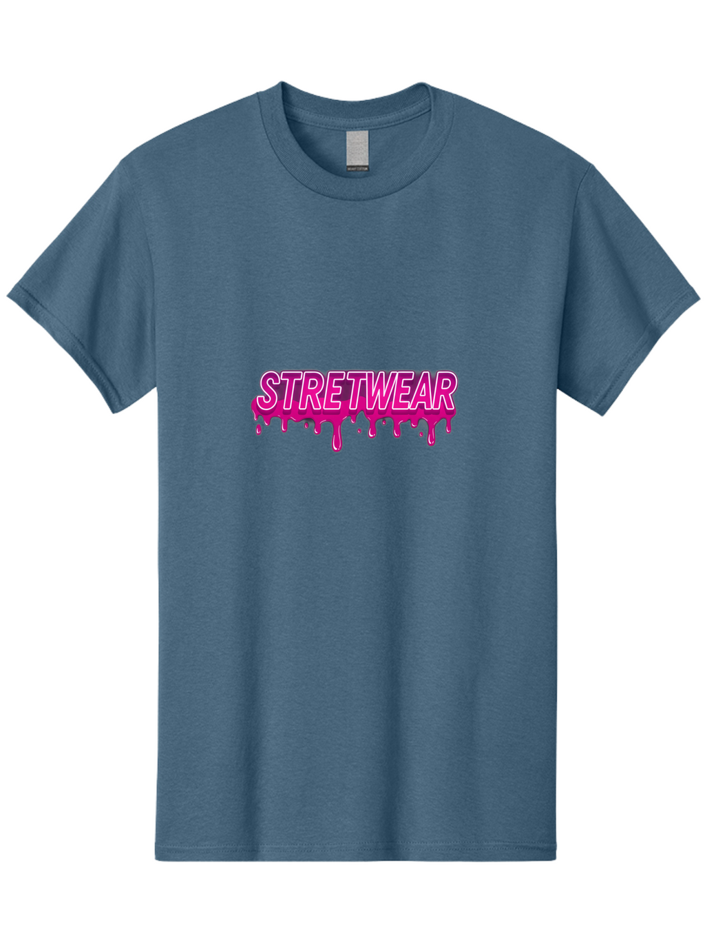 Stretwear Men'S Graphic Tee, 100% Cotton, Comfortable Casual Summer Wear, Machine Washable, Streetwear Fashion, Urban Style, Graffiti Art, Trendy Clothing, Pink Drips, Bold Typography, Edgy Aesthetic, Modern Design Bad756