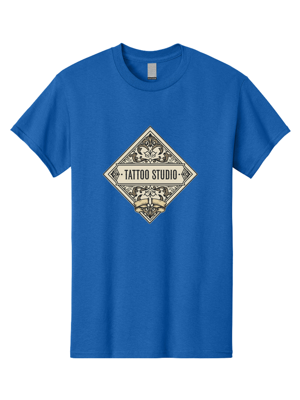 Tattoo-Studio-1 Men'S Graphic Tee, 100% Cotton, Comfortable Casual Summer Wear, Machine Washable, Tattoo Studio Logo, Vintage Design, Ornate Details, Floral Patterns, Classic Typography, Tattoo Parlor Branding, Ink Art, Body Art Studio Bad815