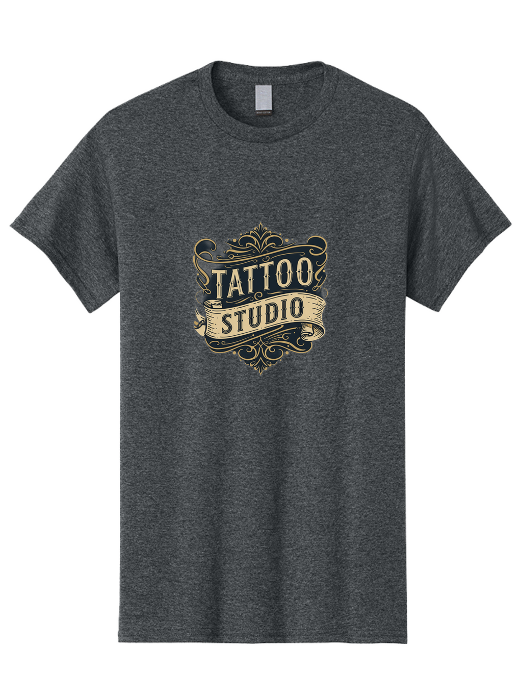Tattoo-Studio-2 Men'S Graphic Tee, 100% Cotton, Comfortable Casual Summer Wear, Machine Washable, Tattoo Studio, Vintage Logo, Ornate Design, Classic Typography, Body Art, Tattoo Parlor, Ink Art, Tattoo Artist Bad816