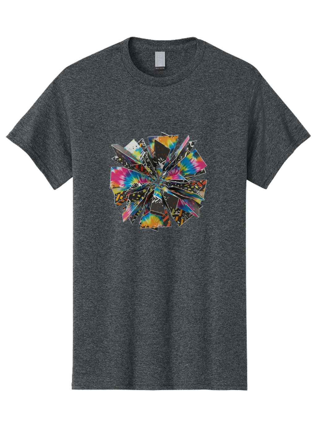 Tiedye-Brochure Men'S Graphic Tee, 100% Cotton, Comfortable Casual Summer Wear, Machine Washable, Tie-Dye Patterns, Colorful Designs, Abstract Shapes, Playful Graphics, Vibrant Colors, Tie-Dye Art, Spinning Shapes, Creative Visuals, Bad841