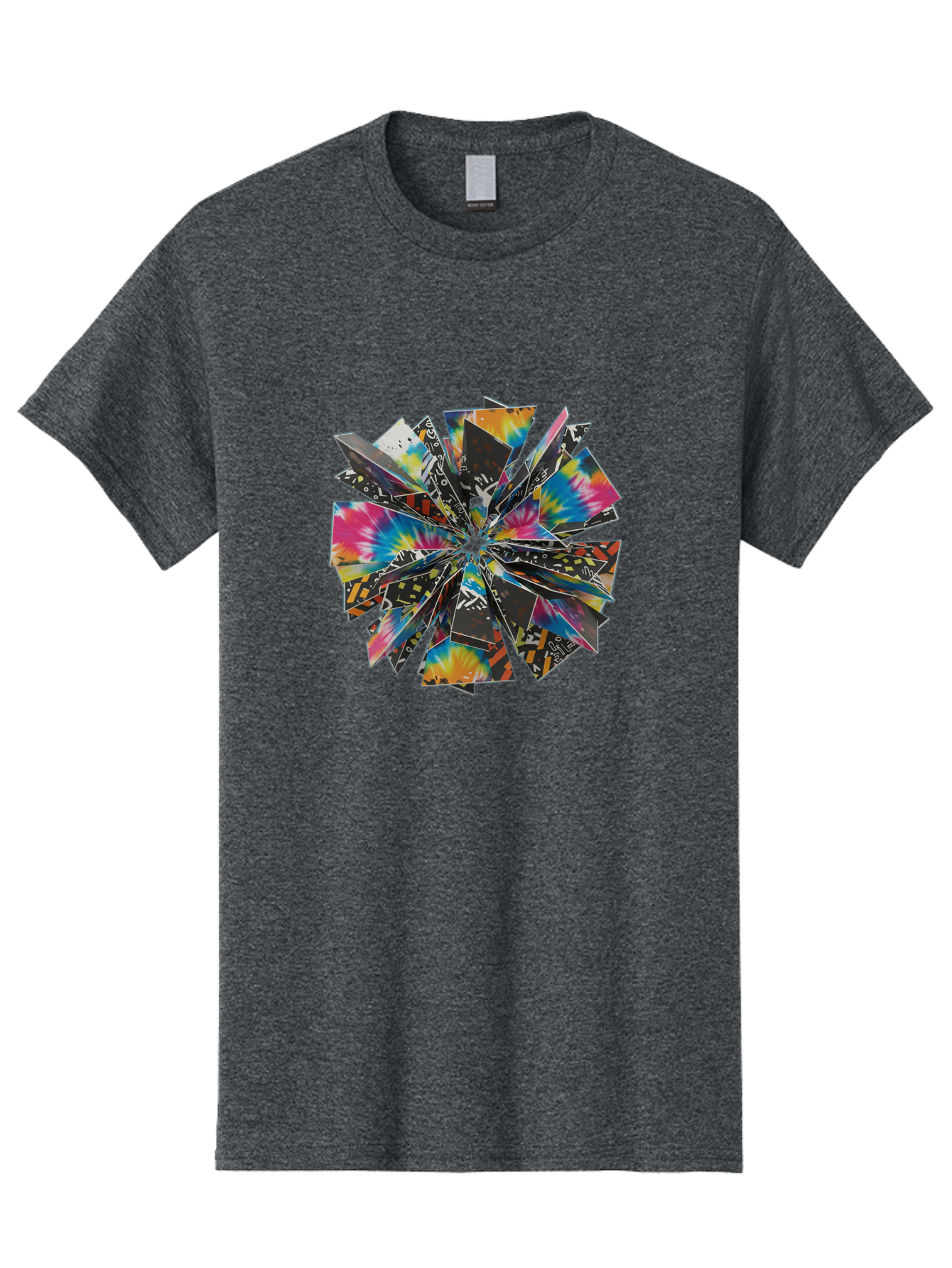 Tiedye-Brochure Men'S Graphic Tee, 100% Cotton, Comfortable Casual Summer Wear, Machine Washable, Tie-Dye Patterns, Colorful Designs, Abstract Shapes, Playful Graphics, Vibrant Colors, Tie-Dye Art, Spinning Shapes, Creative Visuals, Bad841