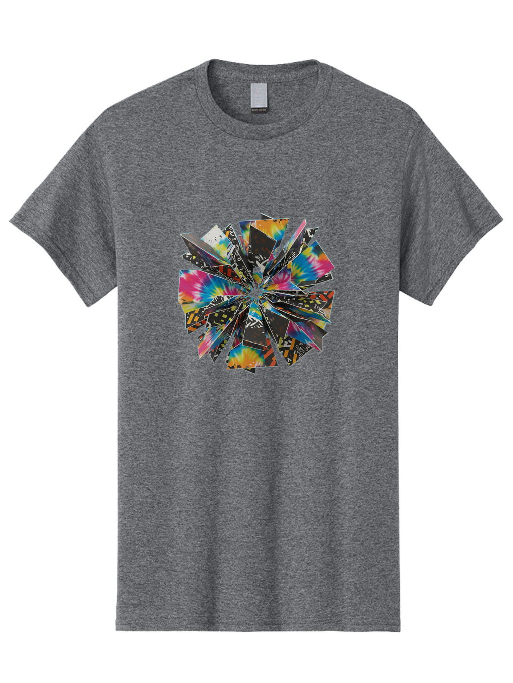 Tiedye-Brochure Men'S Graphic Tee, 100% Cotton, Comfortable Casual Summer Wear, Machine Washable, Tie-Dye Patterns, Colorful Designs, Abstract Shapes, Playful Graphics, Vibrant Colors, Tie-Dye Art, Spinning Shapes, Creative Visuals, Bad841