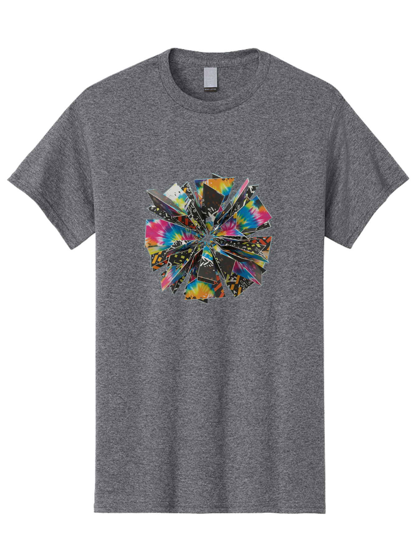 Tiedye-Brochure Men'S Graphic Tee, 100% Cotton, Comfortable Casual Summer Wear, Machine Washable, Tie-Dye Patterns, Colorful Designs, Abstract Shapes, Playful Graphics, Vibrant Colors, Tie-Dye Art, Spinning Shapes, Creative Visuals, Bad841