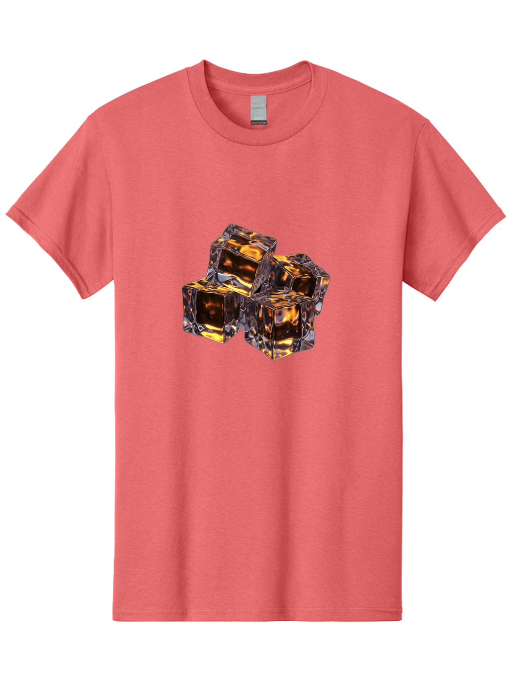 Transparent-Gold-Cubes Men'S Graphic Tee, 100% Cotton, Comfortable Casual Summer Wear, Machine Washable, Tigereye Gemstones, Golden Brown Gem, Tiger'S Eye, Precious Stones, Luxury Jewelry, Ornate Decor, Earthy Tones, Gemstone Collection, Bad857