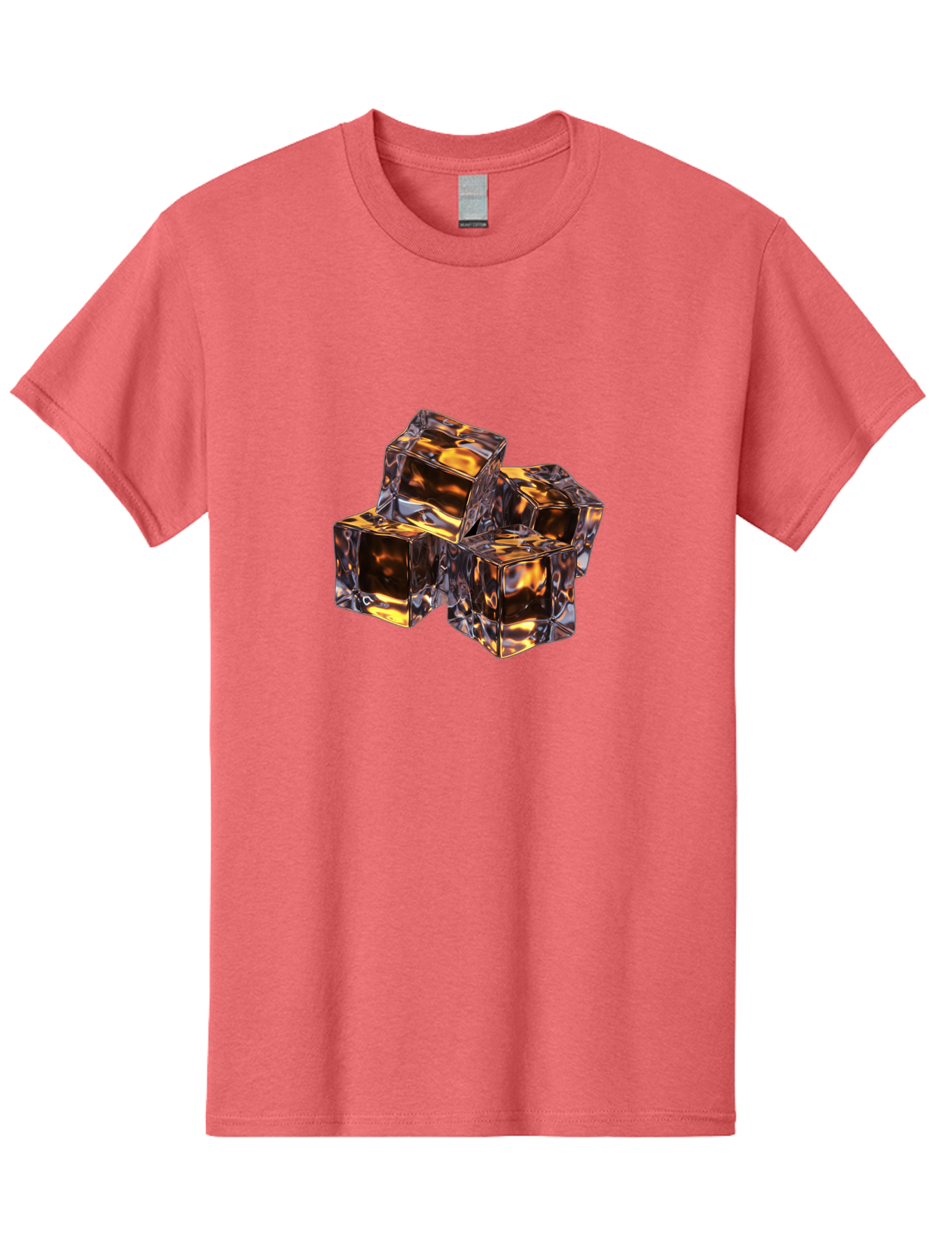 Transparent-Gold-Cubes Men'S Graphic Tee, 100% Cotton, Comfortable Casual Summer Wear, Machine Washable, Tigereye Gemstones, Golden Brown Gem, Tiger'S Eye, Precious Stones, Luxury Jewelry, Ornate Decor, Earthy Tones, Gemstone Collection, Bad857