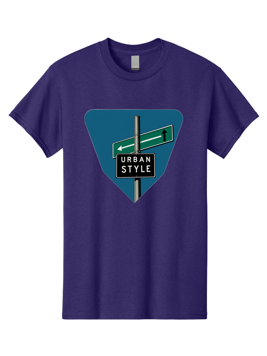 Urban-Style-2 Men'S Graphic Tee, 100% Cotton, Comfortable Casual Summer Wear, Machine Washable, Urban Style Signage, Directional Signs, City Navigation, Street Signs, Urban Direction, Urban Fashion Bad873