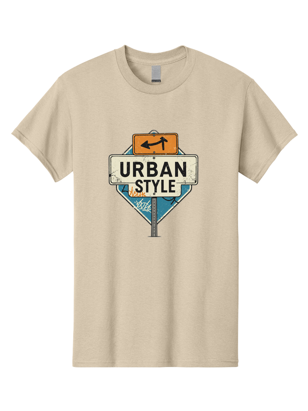 Urban-Style-3 Men'S Graphic Tee, 100% Cotton, Comfortable Casual Summer Wear, Machine Washable, Urban Style, Street Signs, Graffiti Art, Urban Culture, Street Fashion, City Life, Modern Aesthetic, Edgy Vibe, Urban Chic, Streetwear Style, Bad874