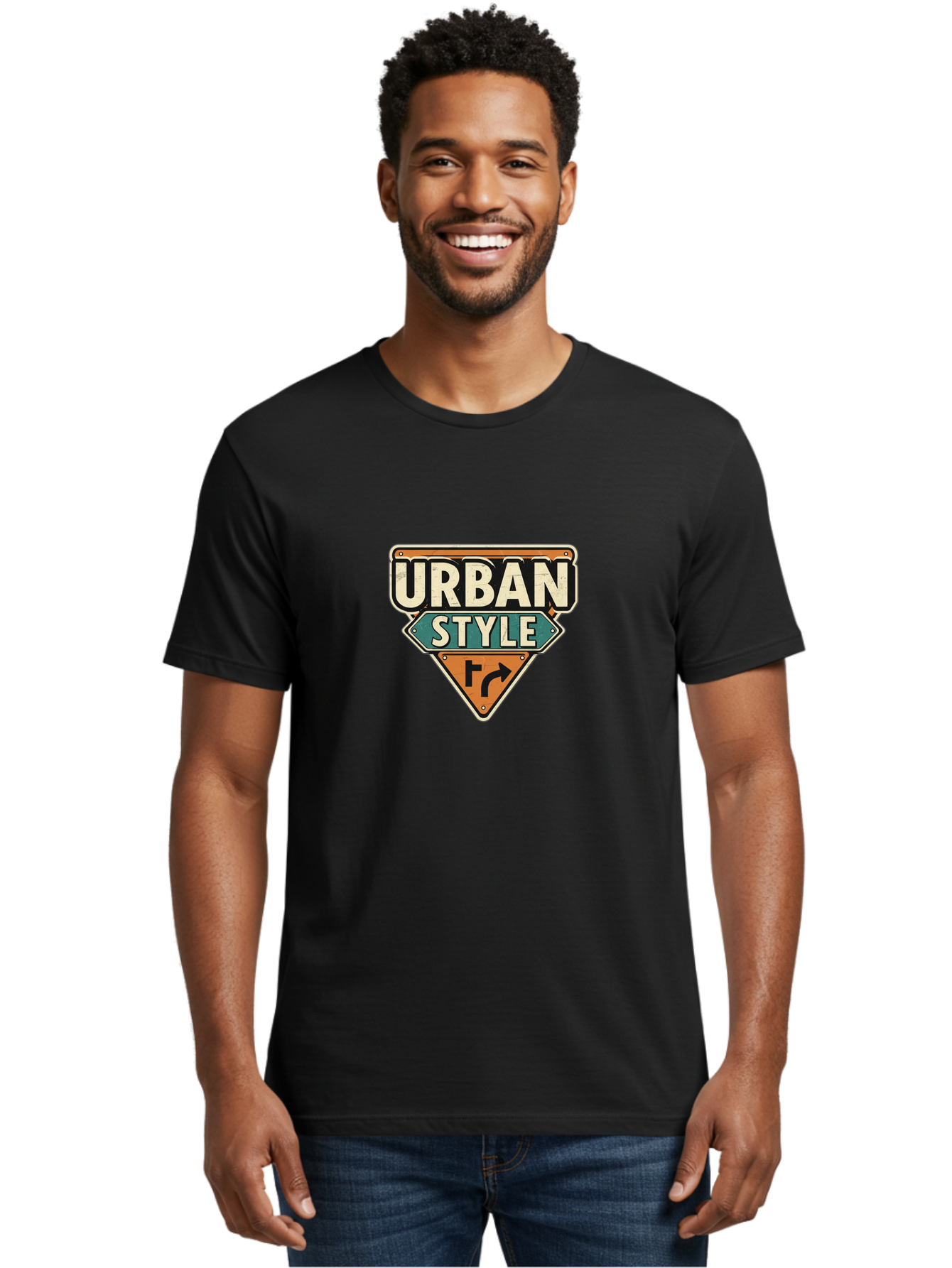 Urban-Style Men'S Graphic Tee, 100% Cotton, Comfortable Casual Summer Wear, Machine Washable, Urban Street Style, Modern Design, Street Signs, Trendy Graphics, Urban Fashion, City Vibe, Edgy Look, Stylish Logos Bad878
