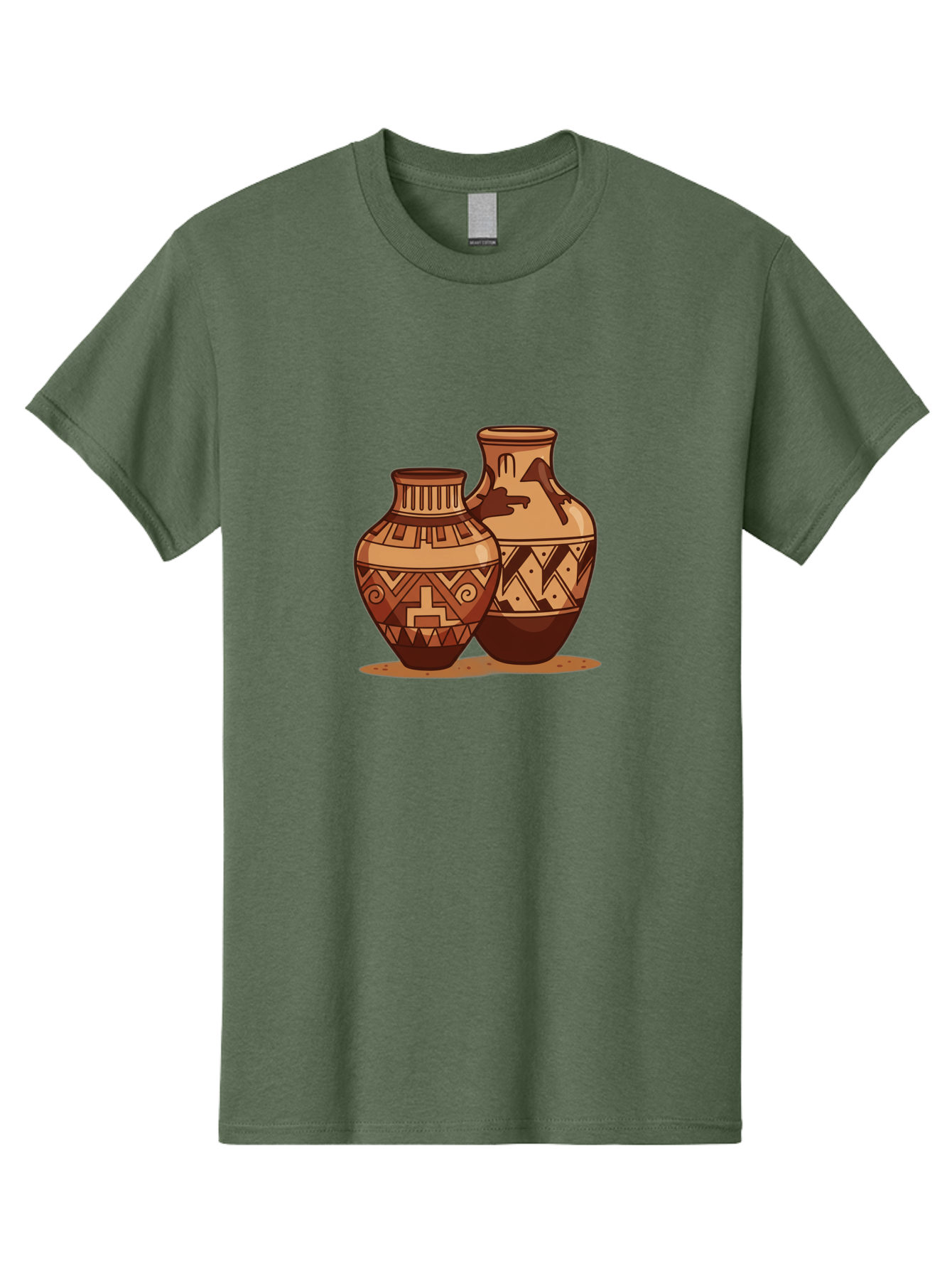 Vases Men'S Graphic Tee, 100% Cotton, Comfortable Casual Summer Wear, Machine Washable, Clay Pottery, Traditional Ceramics, Earthy Tones, Geometric Patterns, Tribal Designs, Cultural Heritage, Handmade Craftsmanship, Rustic Charm Bad885