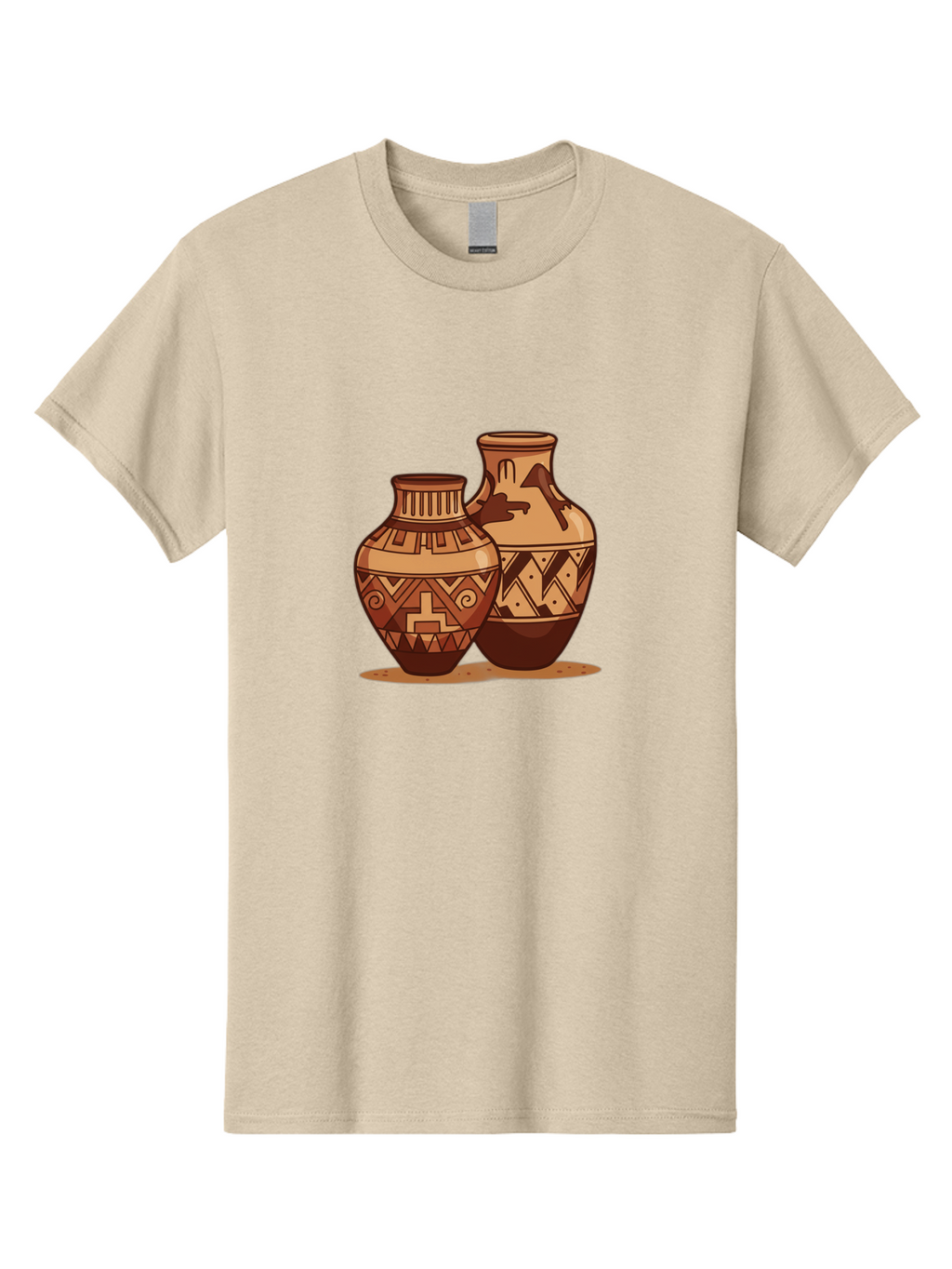 Vases Men'S Graphic Tee, 100% Cotton, Comfortable Casual Summer Wear, Machine Washable, Clay Pottery, Traditional Ceramics, Earthy Tones, Geometric Patterns, Tribal Designs, Cultural Heritage, Handmade Craftsmanship, Rustic Charm Bad885