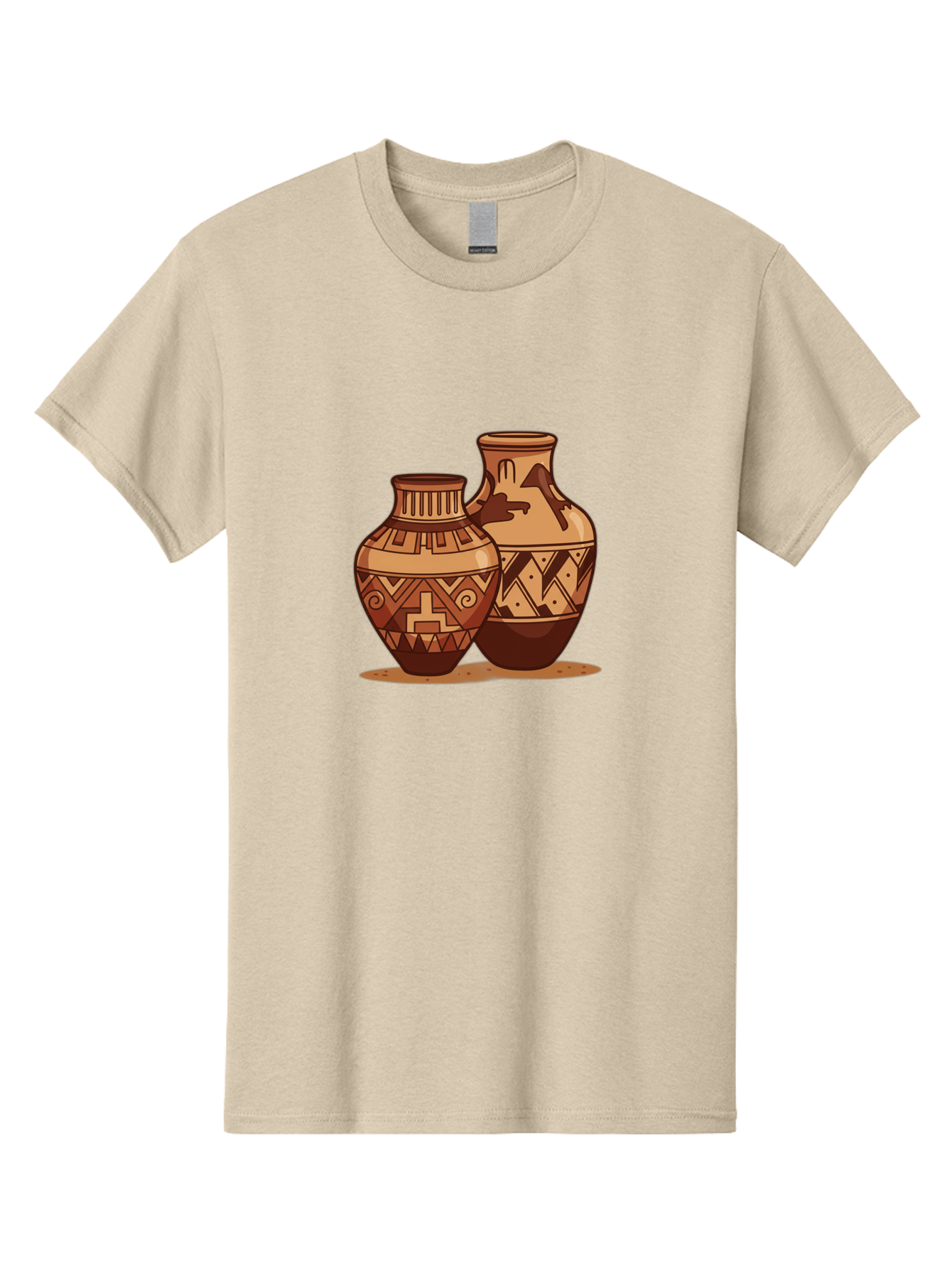 Vases Men'S Graphic Tee, 100% Cotton, Comfortable Casual Summer Wear, Machine Washable, Clay Pottery, Traditional Ceramics, Earthy Tones, Geometric Patterns, Tribal Designs, Cultural Heritage, Handmade Craftsmanship, Rustic Charm Bad885