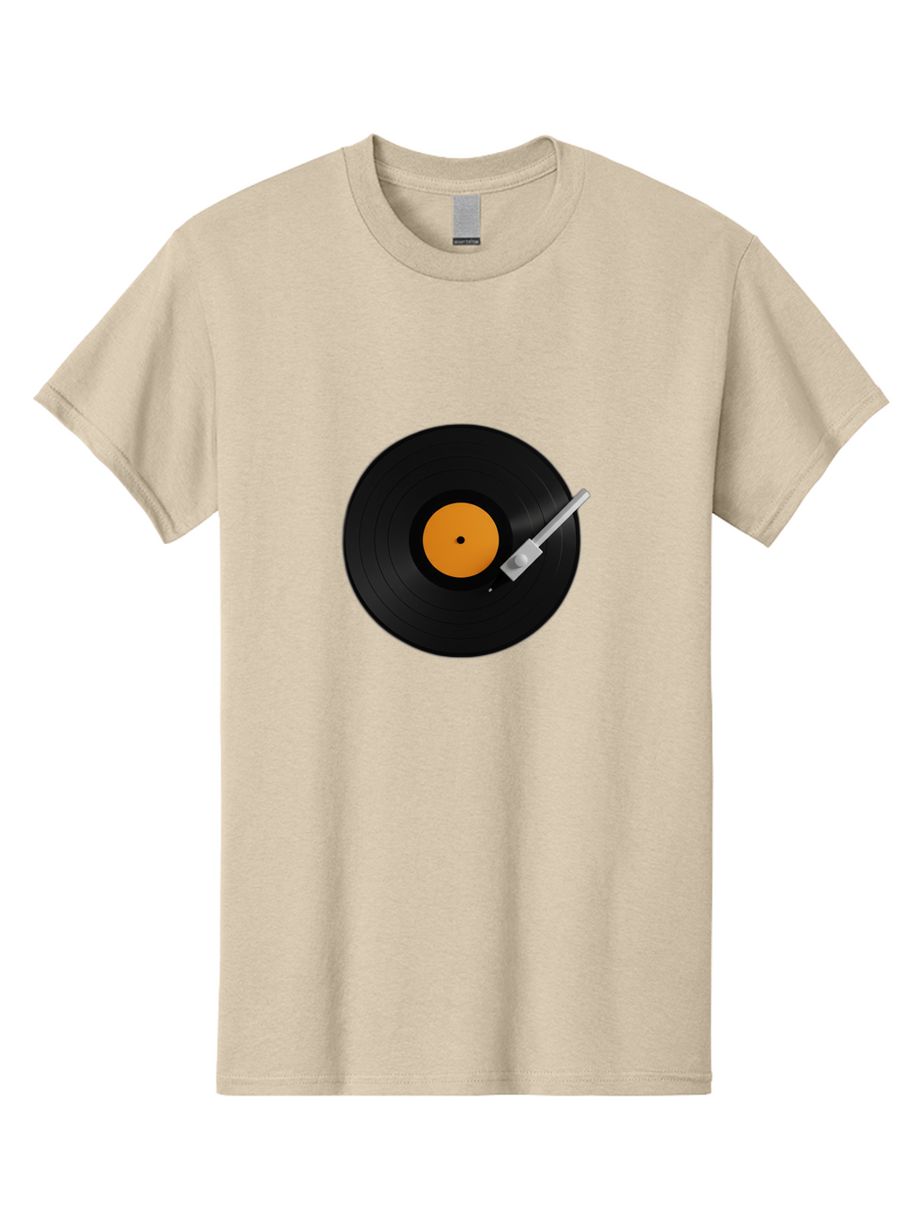 Vinyl-Record-Player-1 Men'S Graphic Tee, 100% Cotton, Comfortable Casual Summer Wear, Machine Washable, Vinyl Record, Record Player, Music, Black Vinyl, Orange Label, Dj Equipment, Music Technology, Retro Sound, Analog Music Bad899