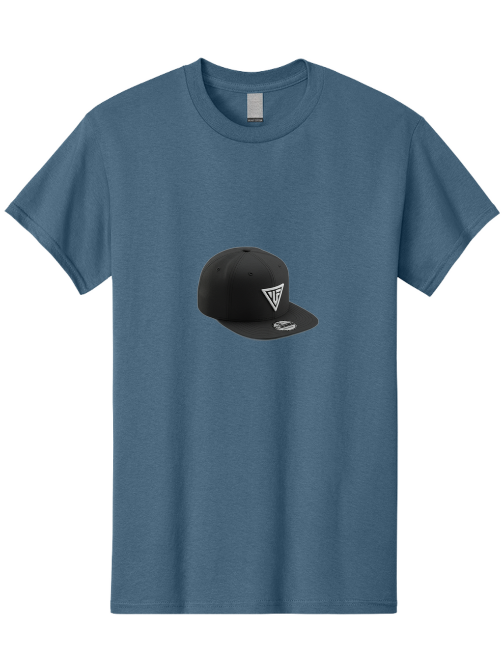 Vlf-Hat Men'S Graphic Tee, 100% Cotton, Comfortable Casual Summer Wear, Machine Washable, Black Baseball Cap, Snapback Hat, Tf Logo, White Triangle, Streetwear Fashion, Casual Style, Trendy Accessories, Premium Quality Bad906