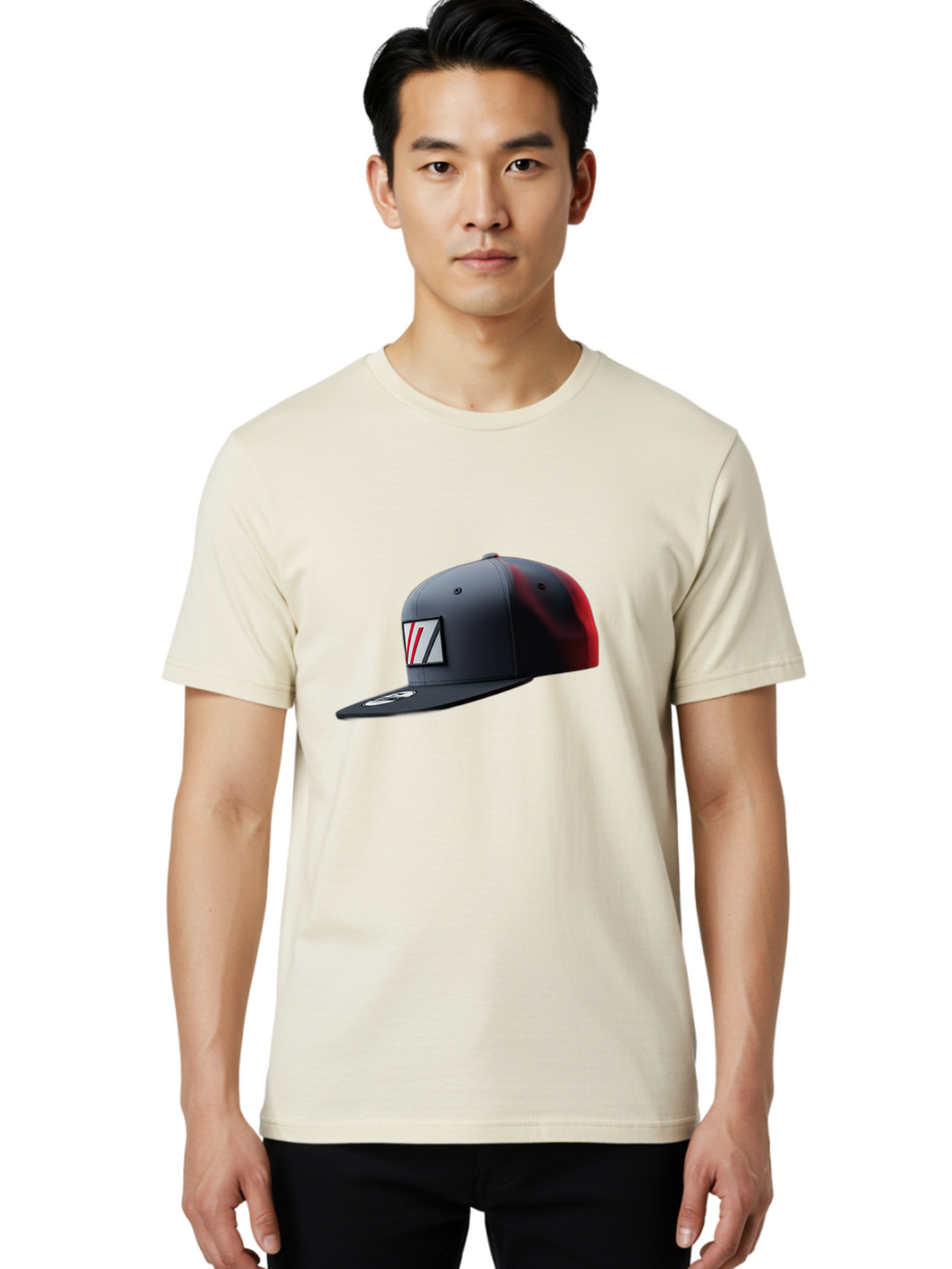 W-Logo-Baseball-Cap Men'S Graphic Tee, 100% Cotton, Comfortable Casual Summer Wear, Machine Washable, Baseball Cap With Logo, Black And Red Cap, Sporty Hat, Stylish Cap, Vl Emblem, Fashion Accessory, Casual Wear, Streetwear Bad907