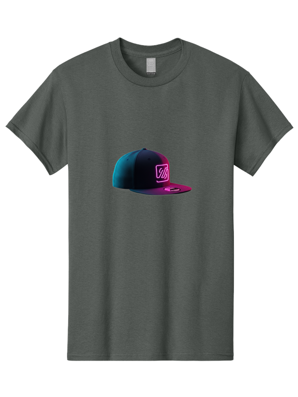 Yd-Logo-Cap Men'S Graphic Tee, 100% Cotton, Comfortable Casual Summer Wear, Machine Washable, Black Baseball Cap, Snapback Hat, Neon Pink Logo, Zild Branding, Streetwear Fashion, Trendy Accessories, Bold Design, Modern Style, Edgy Look Bad936