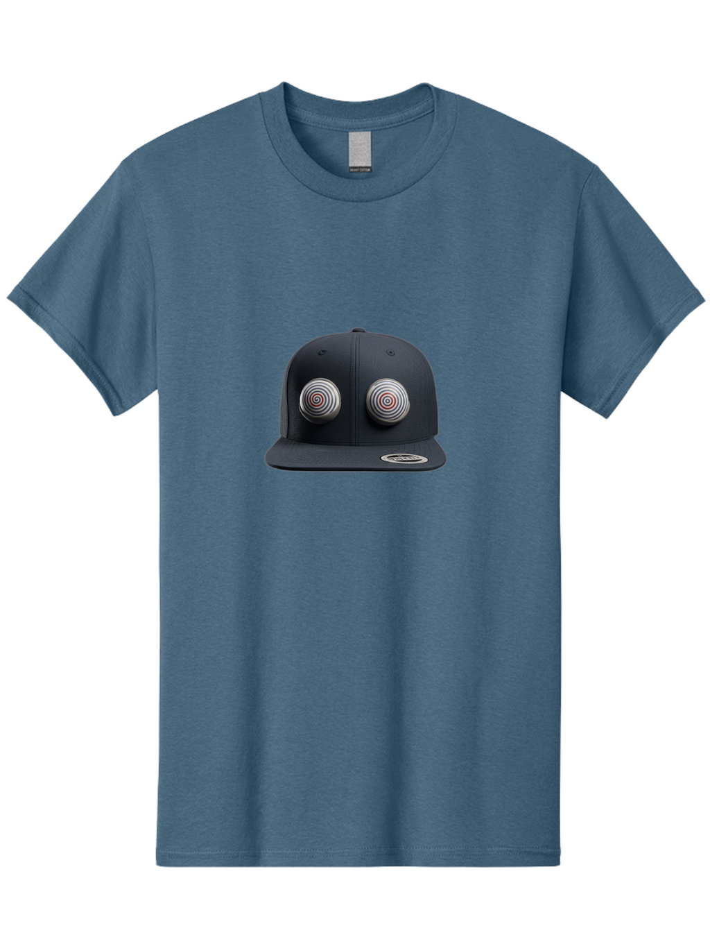 Yeezy-Gap-Cap Men'S Graphic Tee, 100% Cotton, Comfortable Casual Summer Wear, Machine Washable, Black Baseball Cap, Silver Spiral Designs, Eye-Catching Details, Sleek Hat Design, Fashion Accessory, Urban Style, Modern Headwear, Black Cap, Bad937