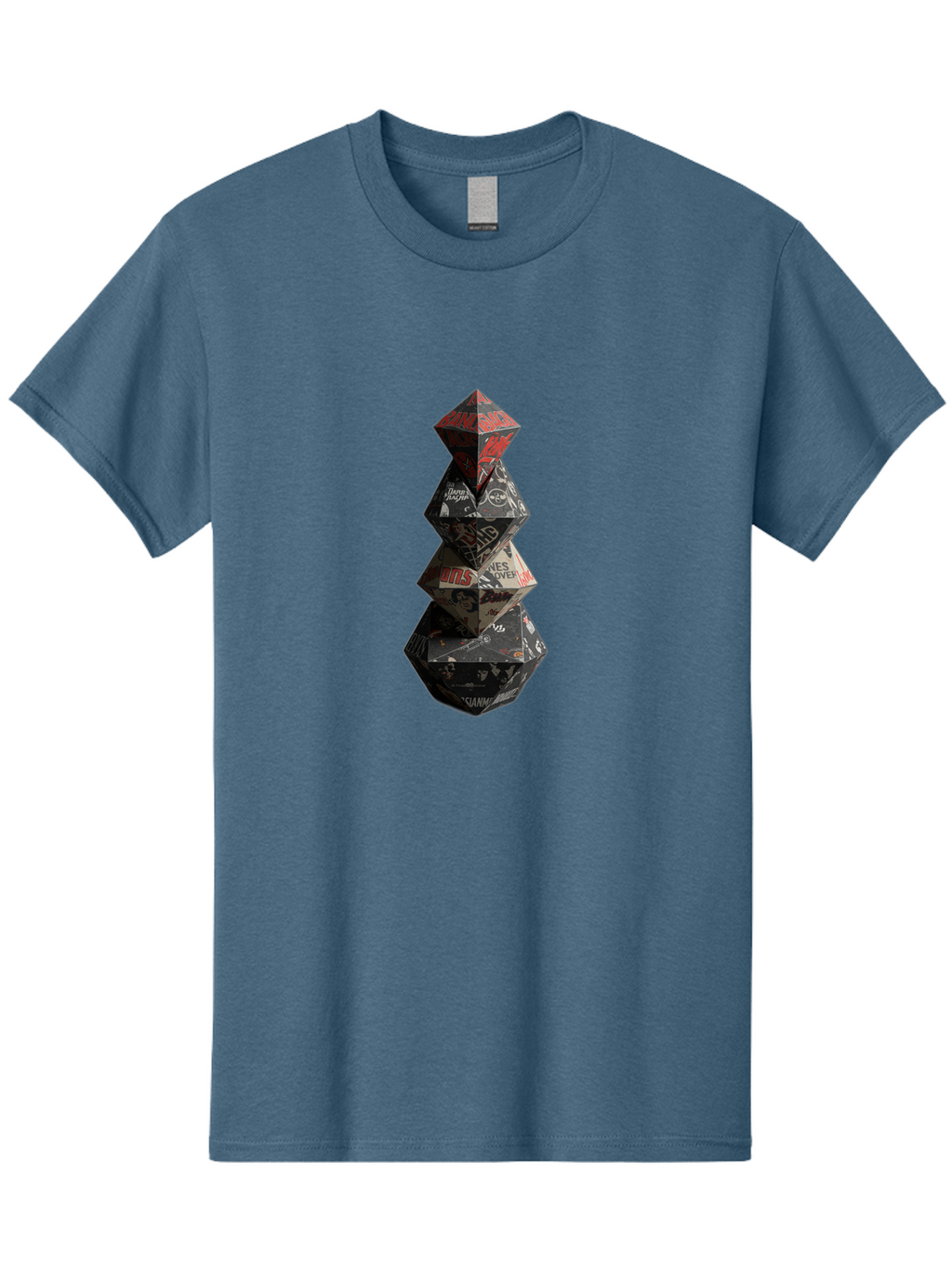 Yves-Saint-Laurent-Christmas-Tree Men'S Graphic Tee, 100% Cotton, Comfortable Casual Summer Wear, Machine Washable, Paper Art, Origami Tree, Geometric Shapes, Red And Black Design, Thank You, Handmade, 3D Art, Intricate Details, Bad947