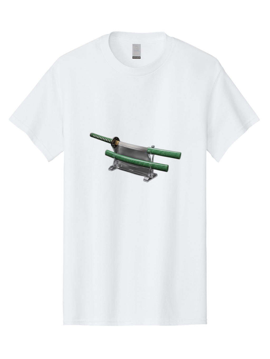 Katana-1 Men'S Graphic Tee, 100% Cotton, Comfortable Casual Summer Wear, Machine Washable, Samurai Sword On Stand, Katana Display, Vintage Swords, Japanese Blade, Traditional Craftsmanship, Sword Art, Historical Warfare, Steel Sword Bad957