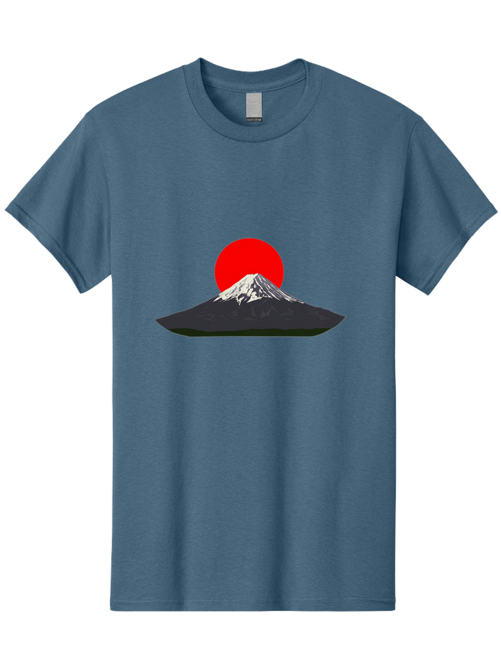 Mount-Fuji-9 Men'S Graphic Tee, 100% Cotton, Comfortable Casual Summer Wear, Machine Washable, Mount Fuji Silhouette, Red Sun, Japanese Landscape, Minimalist Design, Iconic Mountain, Serene Atmosphere, Cultural Symbol, Japan Tourism Bad974