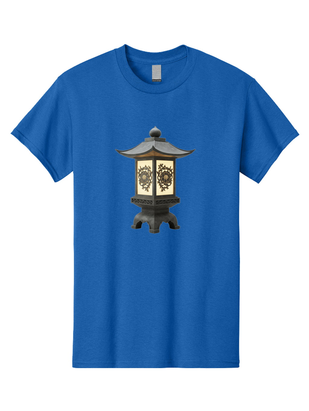Pagoda-Lantern Men'S Graphic Tee, 100% Cotton, Comfortable Casual Summer Wear, Machine Washable, Outdoor Lantern, Asian-Inspired Decor, Decorative Metalwork, Intricate Designs, Traditional Pagoda-Style Roof, Ambient Lighting, Garden Decor, Bad981