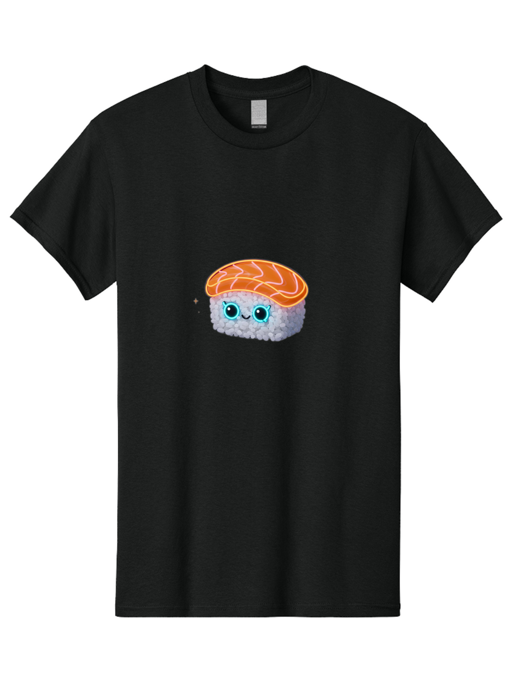 Sushi-1 Men'S Graphic Tee, 100% Cotton, Comfortable Casual Summer Wear, Machine Washable, Cartoon Sushi, Adorable Sushi, Japanese Cuisine, Raw Salmon, Cute Eyes, Smiling Face, Kawaii Food, Sushi Roll, Cute Cartoon, Food Illustration Bad992